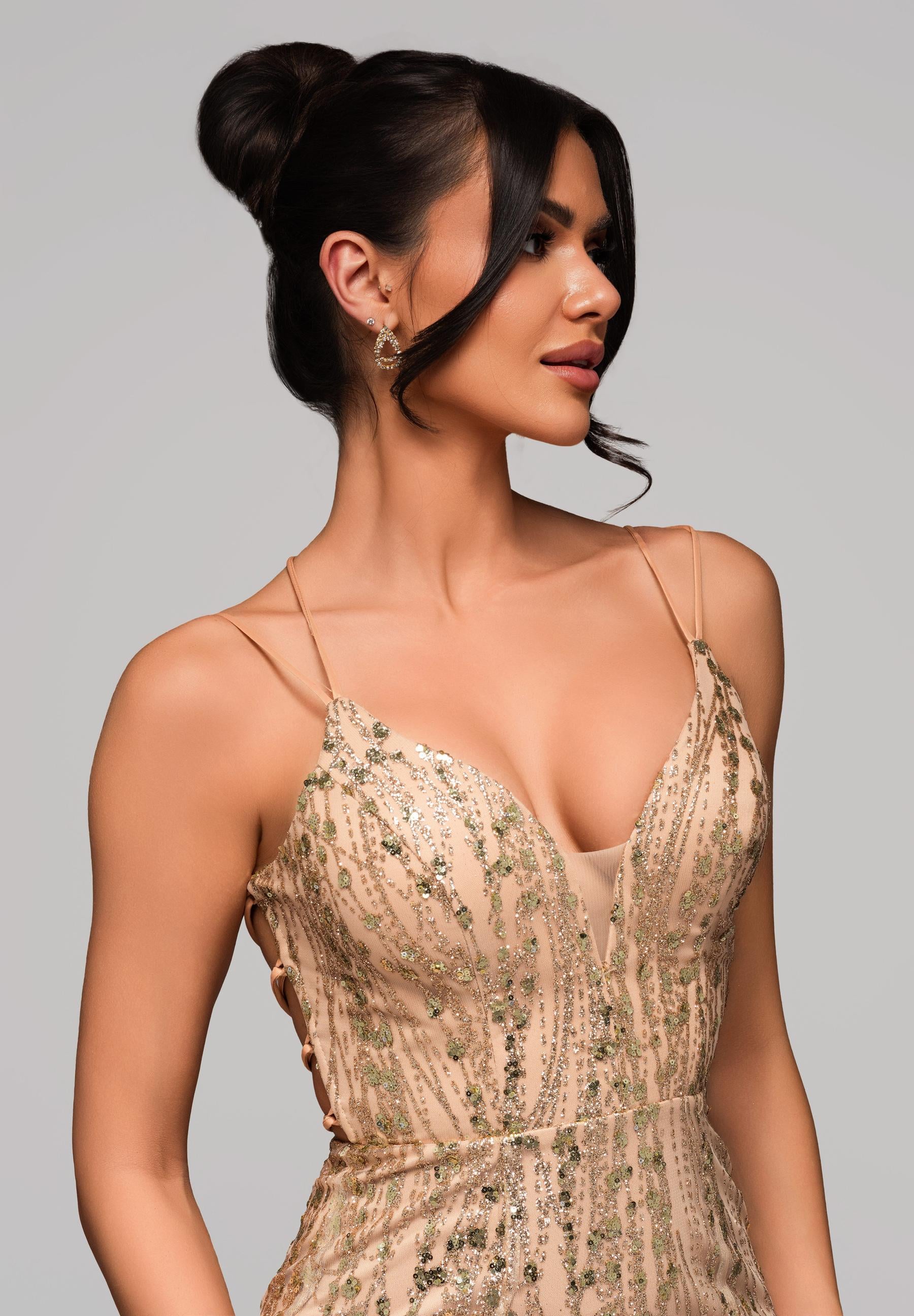 Abendkleid Gold — 2