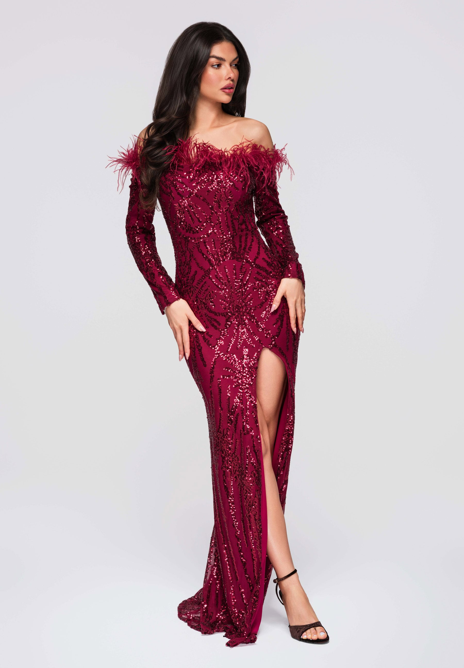 Evening dress burgundy — 3