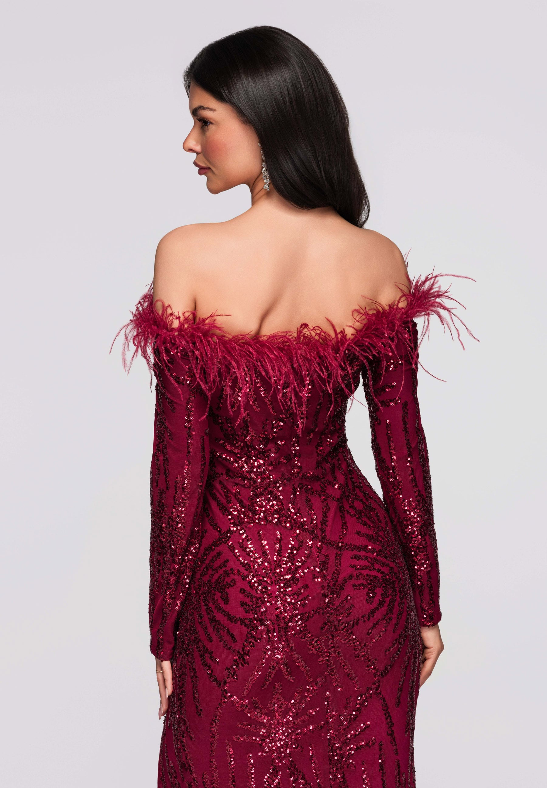 Evening dress burgundy — 6
