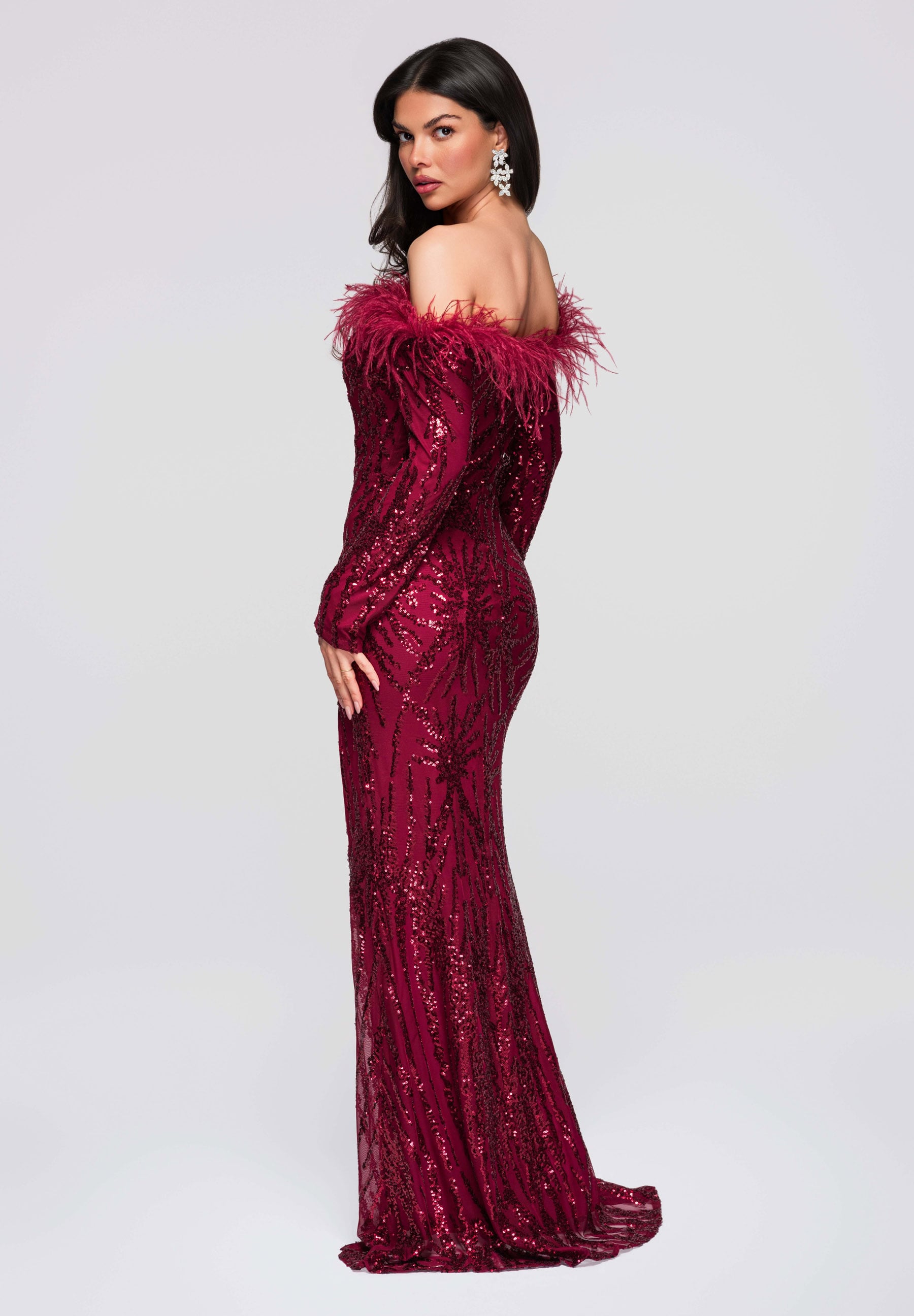 Evening dress burgundy — 7