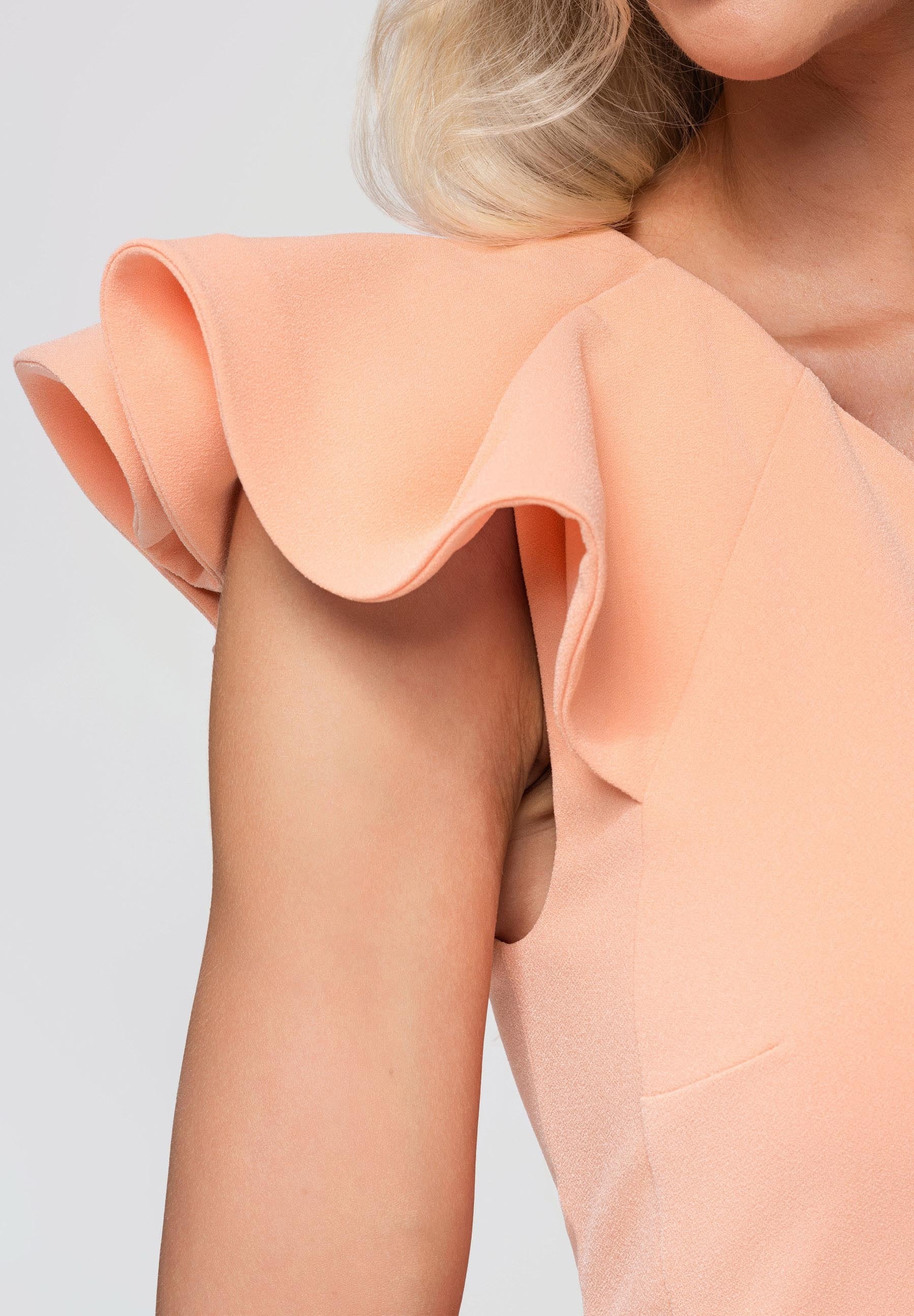 Orangefarbenes Maxi-Abendkleid — 5