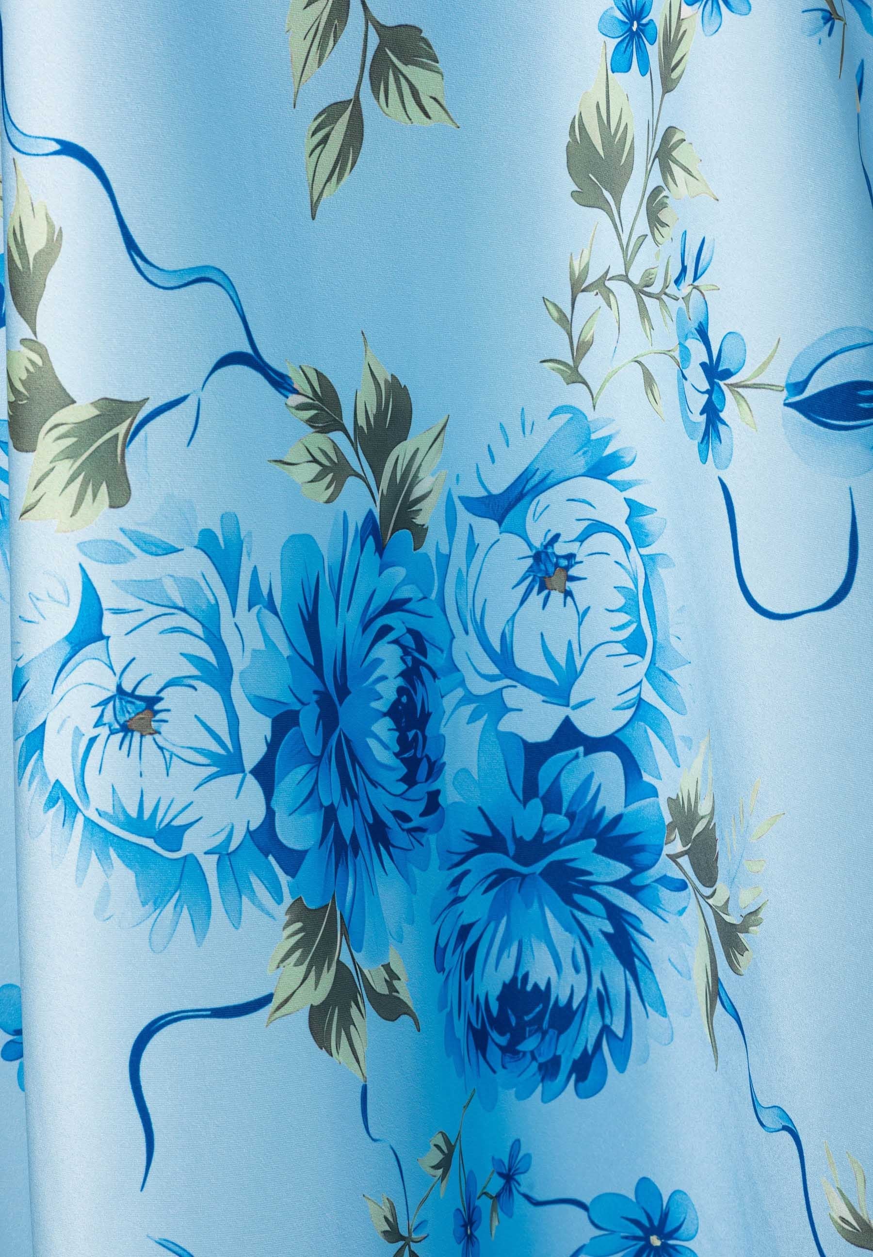 Blaues Maxi-Abendkleid mit Print — 6