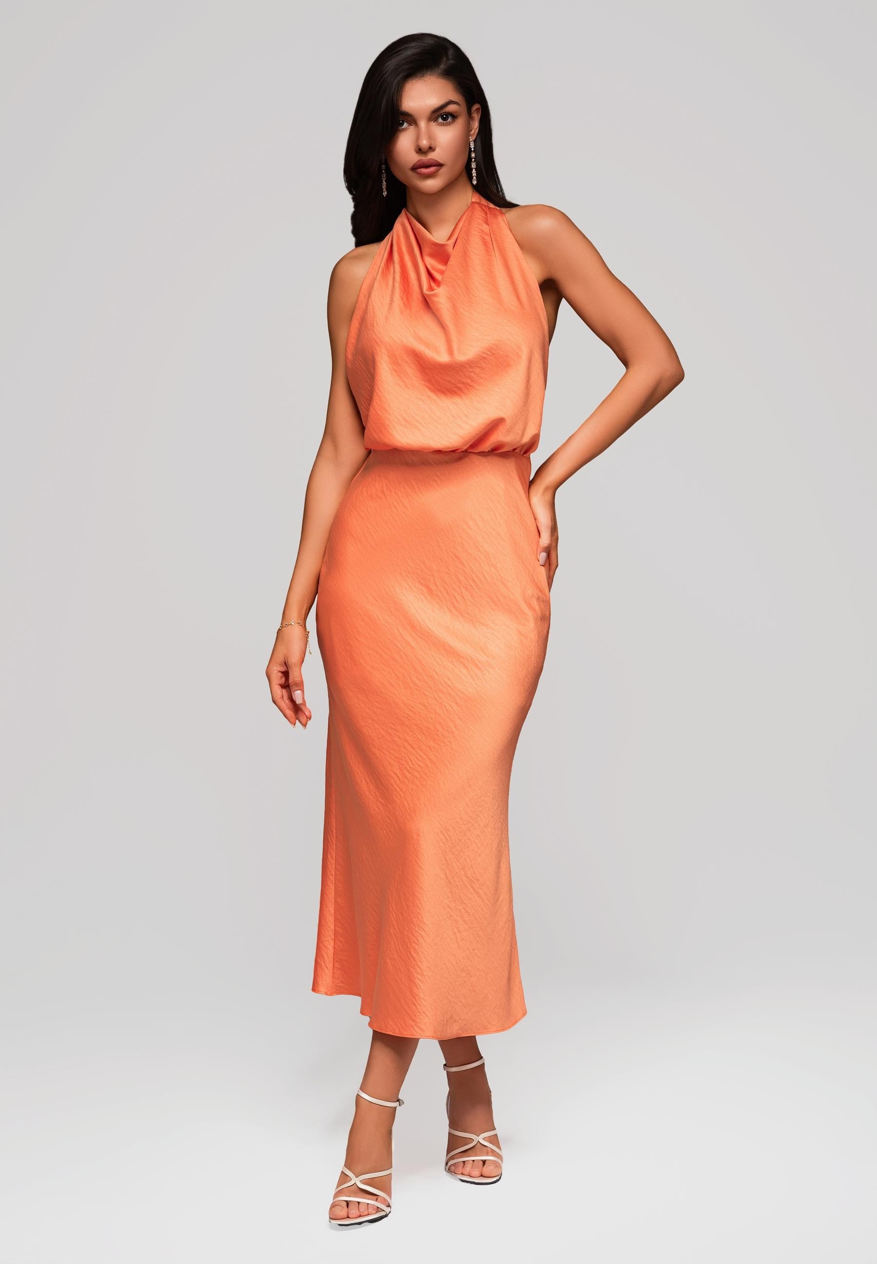 Evening dress orange — 1