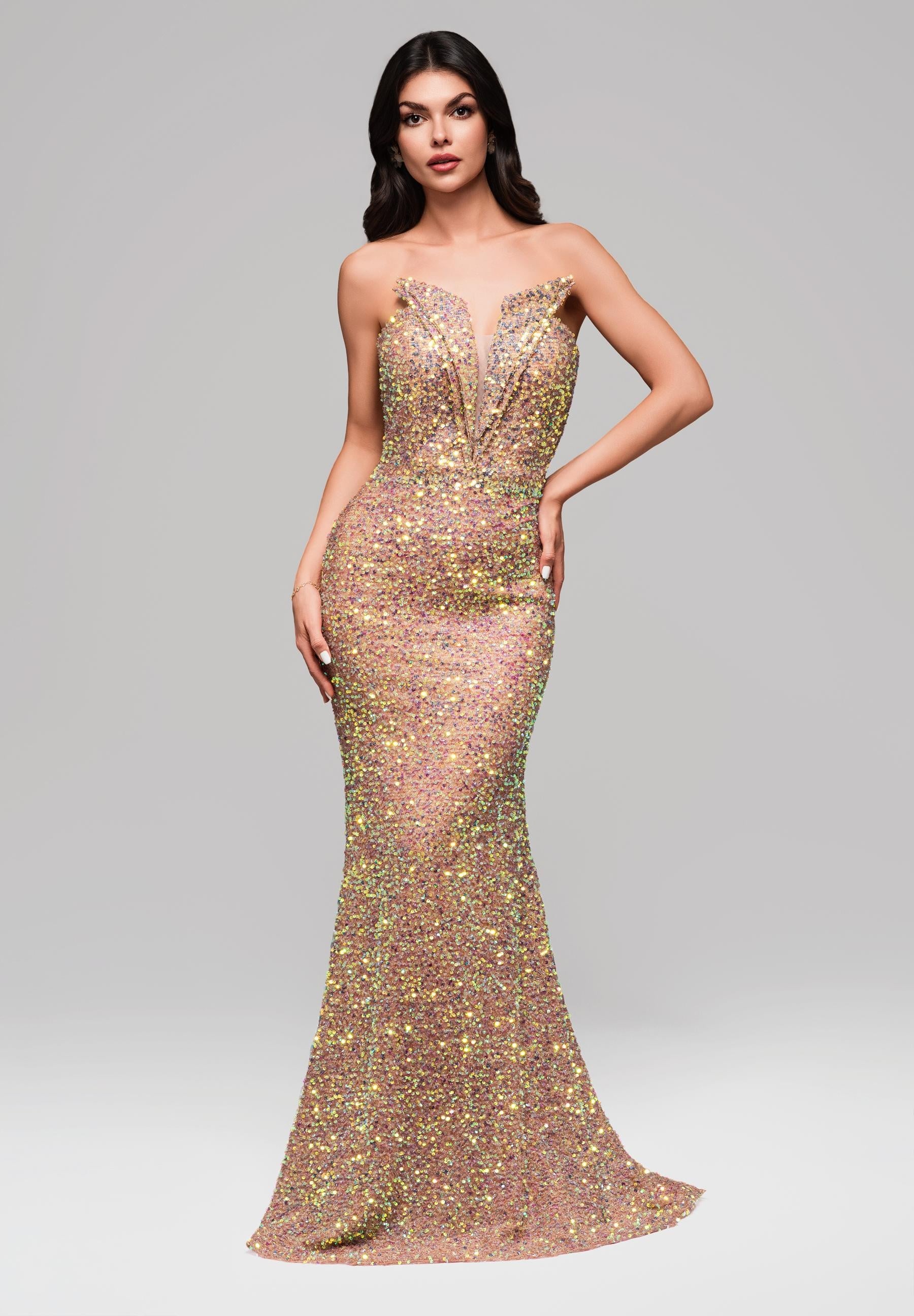 Evening dress gold — 1