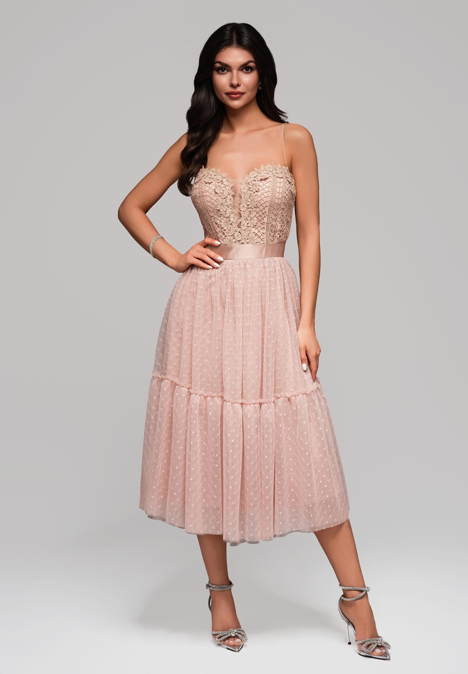 Evening dress beige — 3