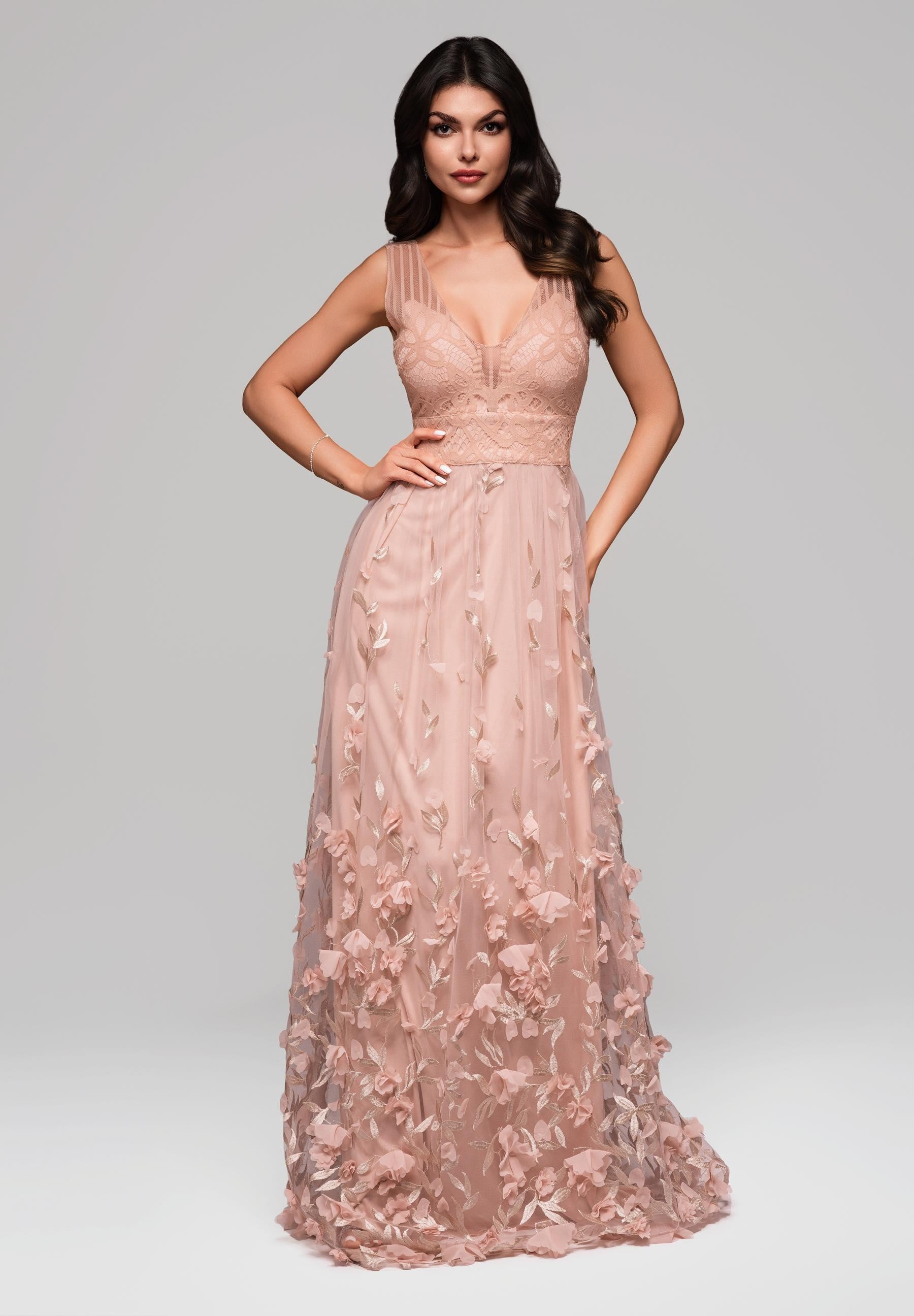 Evening dress beige — 3
