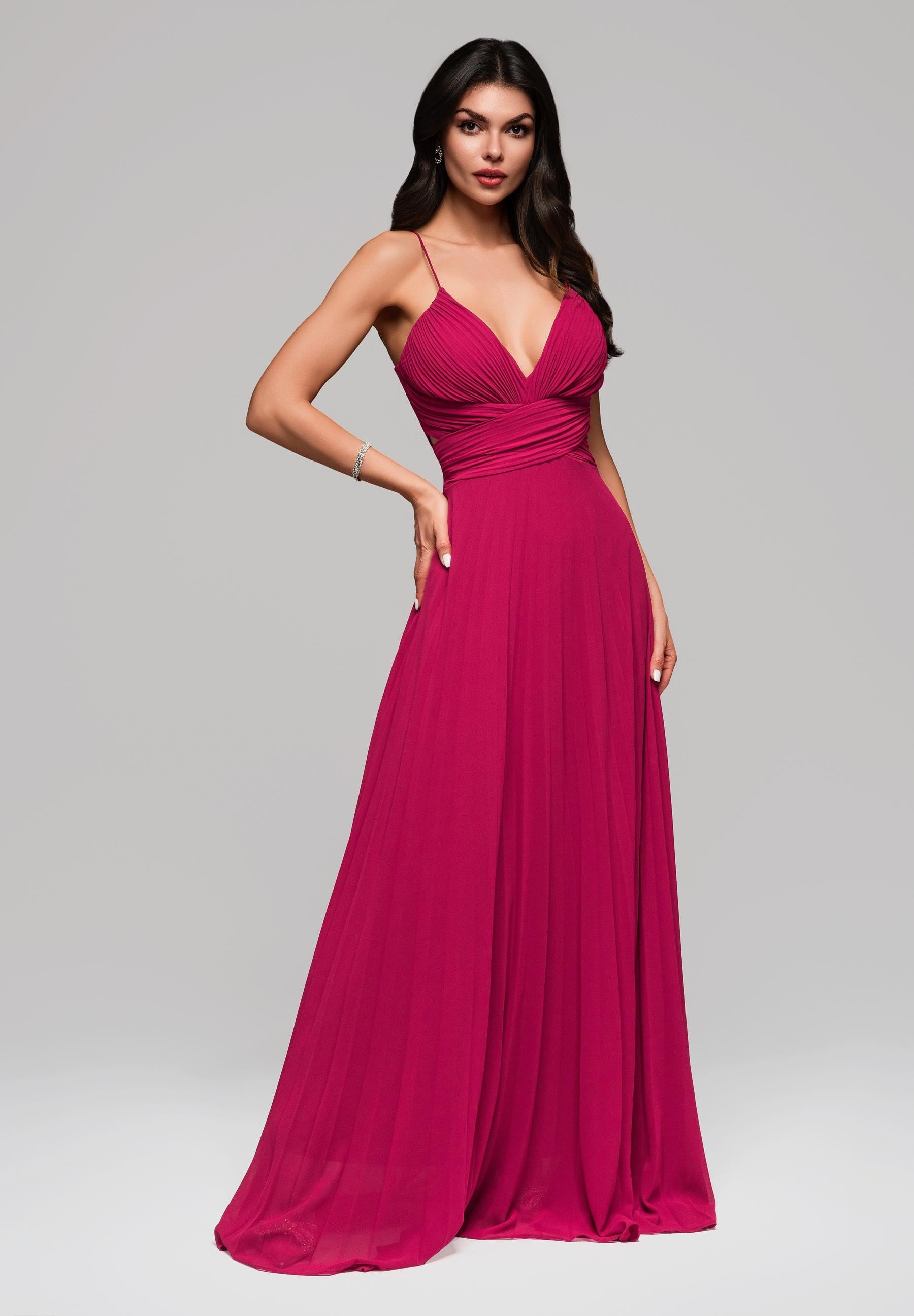Evening dress dark red — 1