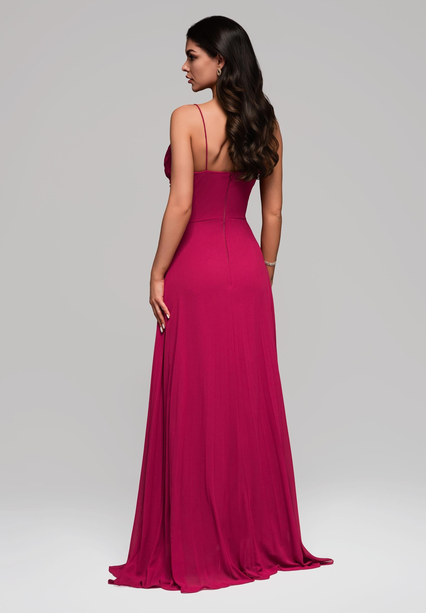 Evening dress dark red — 6