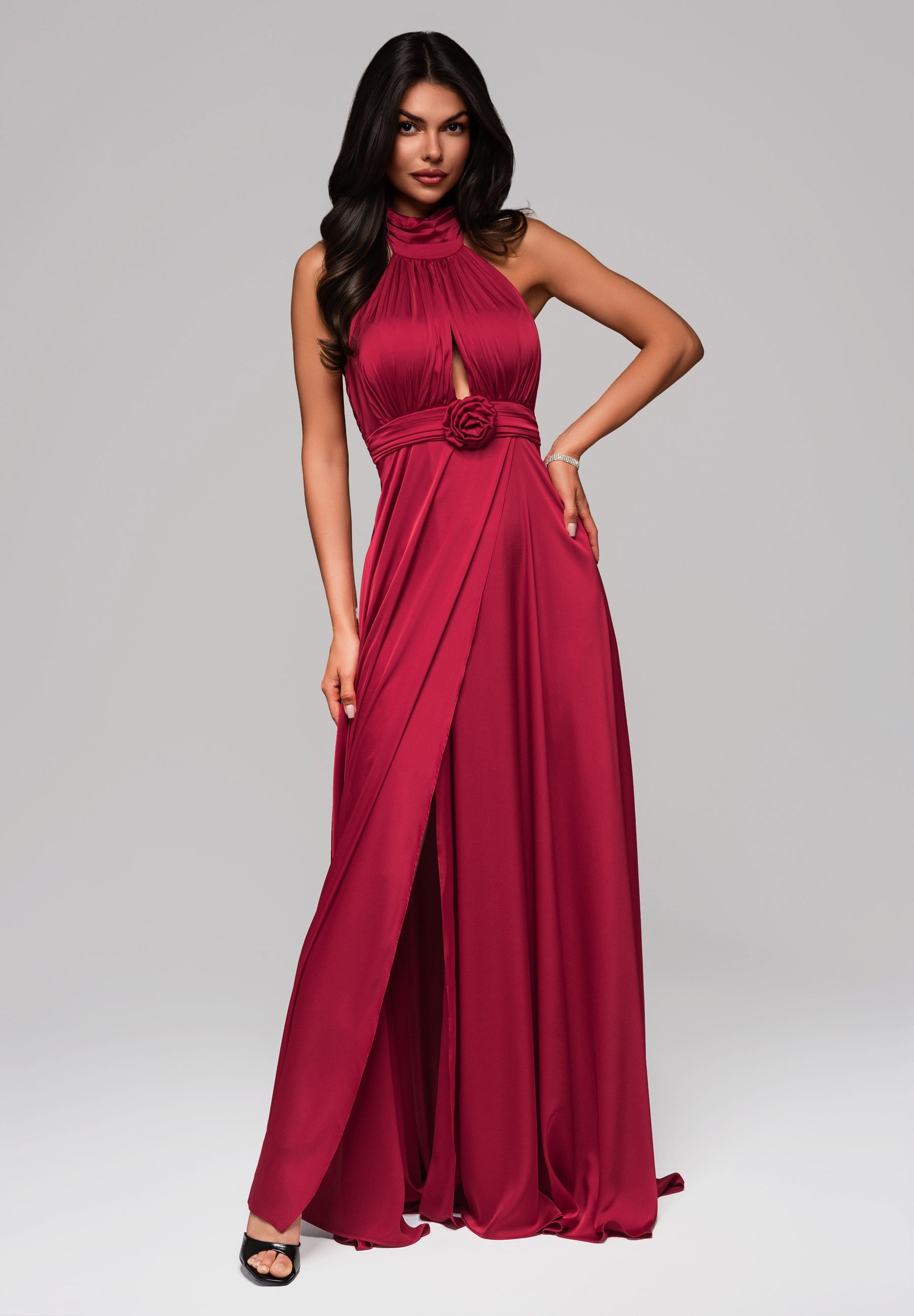 Evening dress dark red — 2