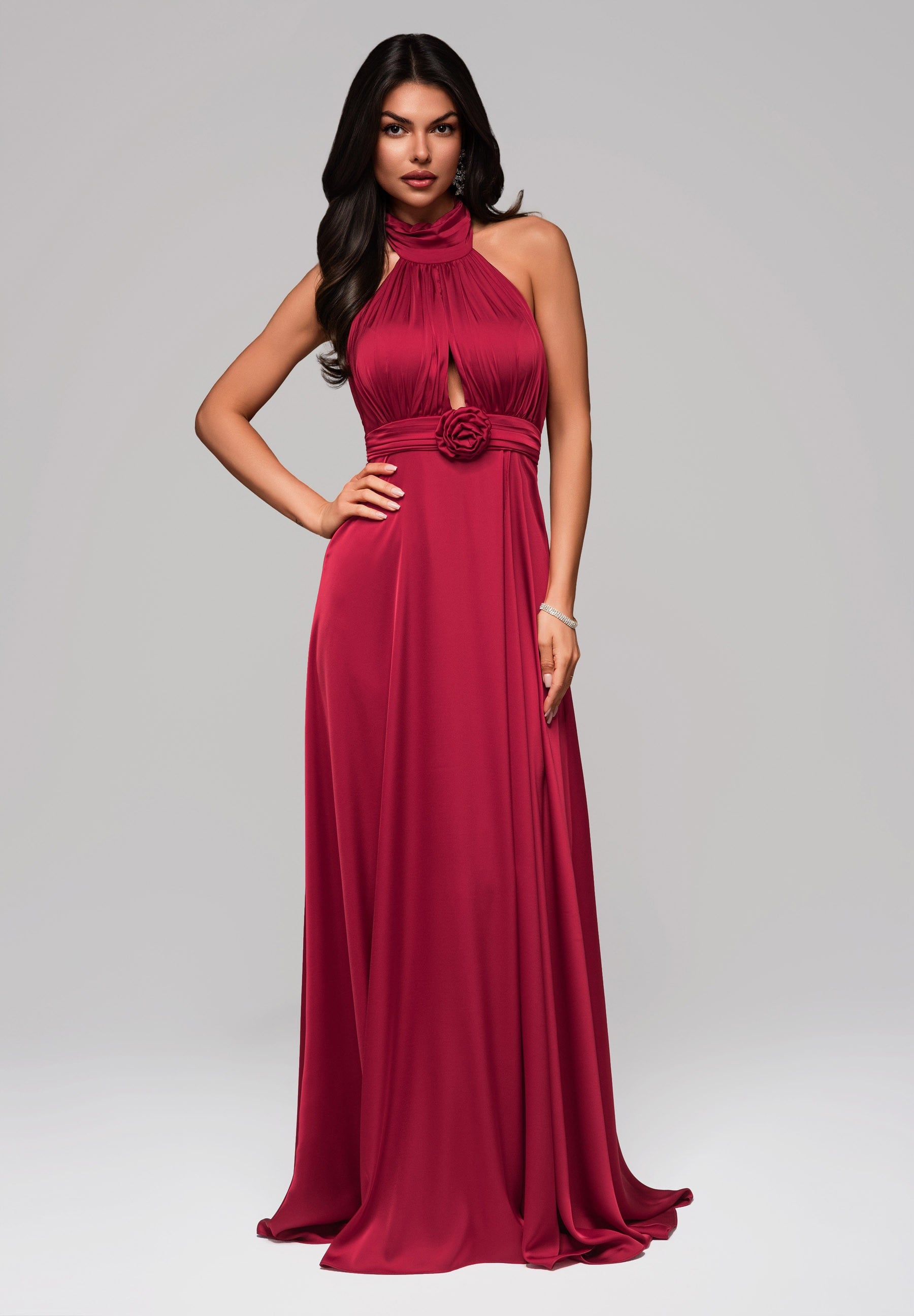 Evening dress dark red — 5