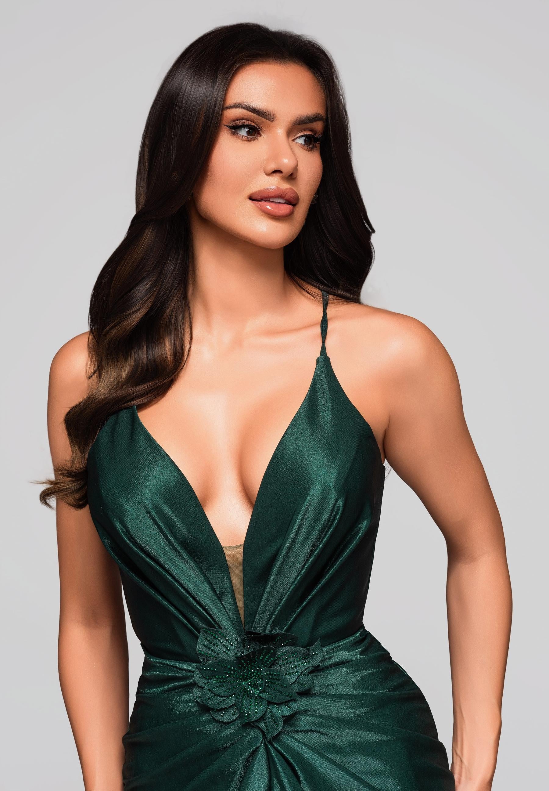 Evening dress bottle green — 2
