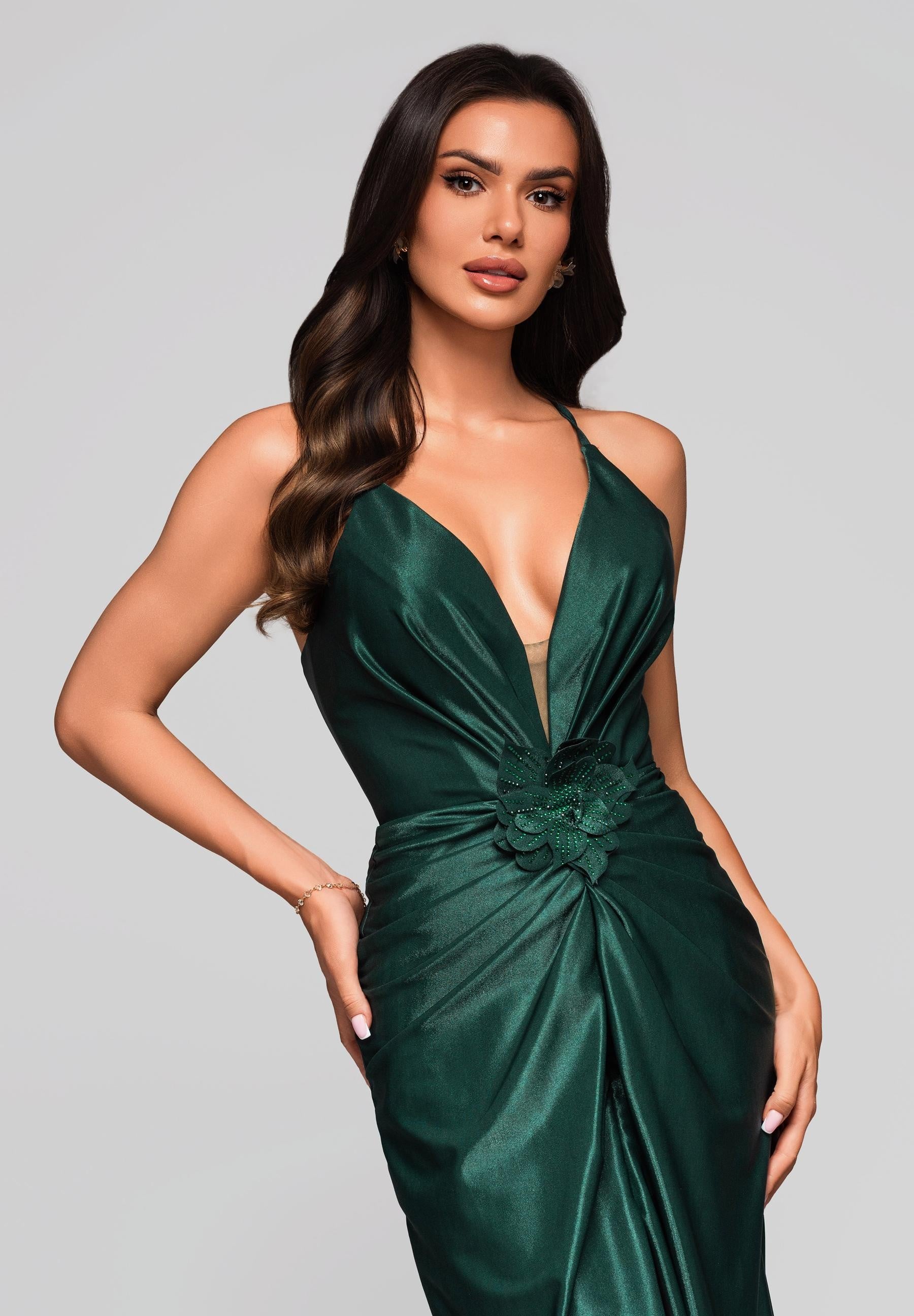Evening dress bottle green — 5