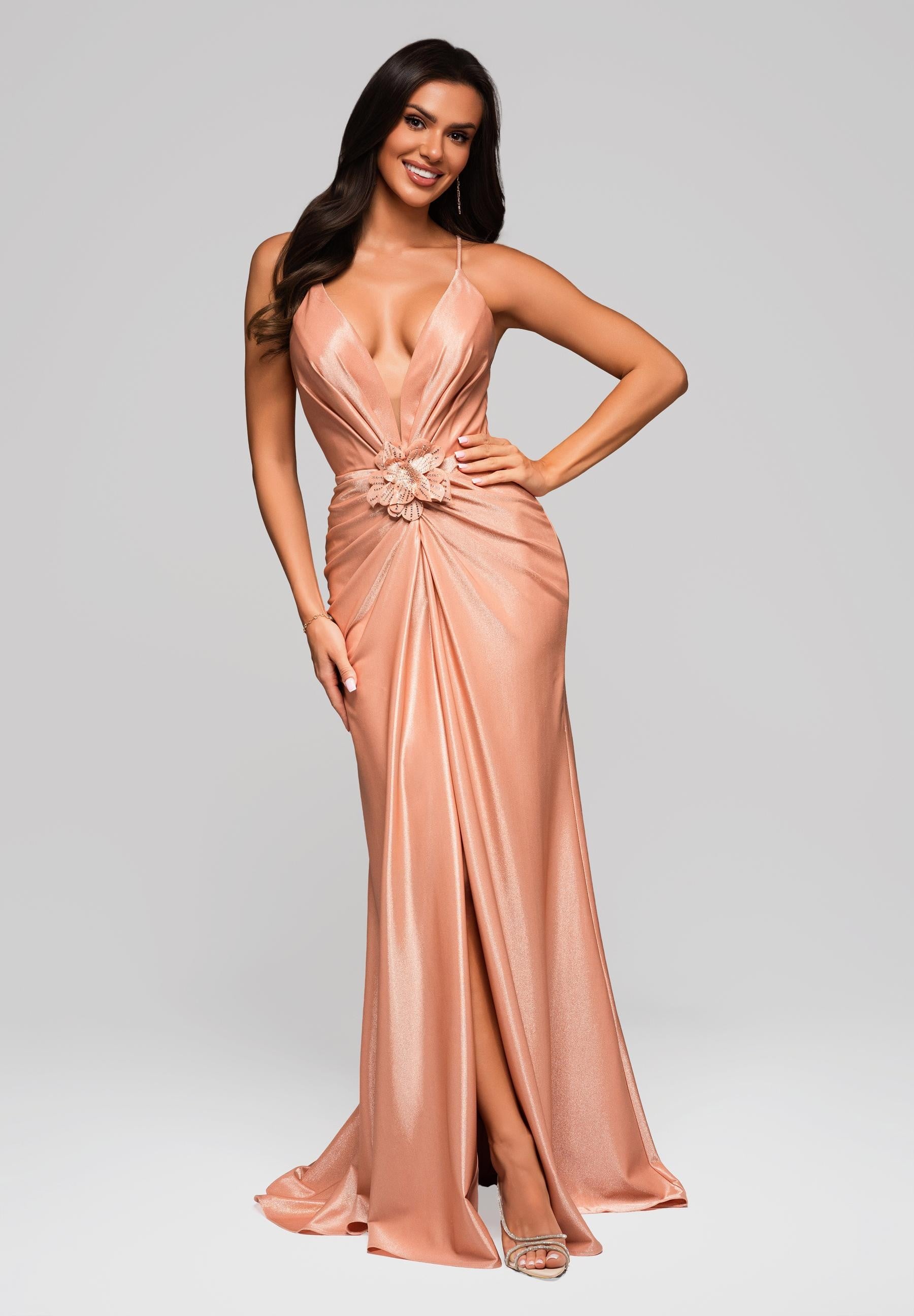 Evening dress peach — 1