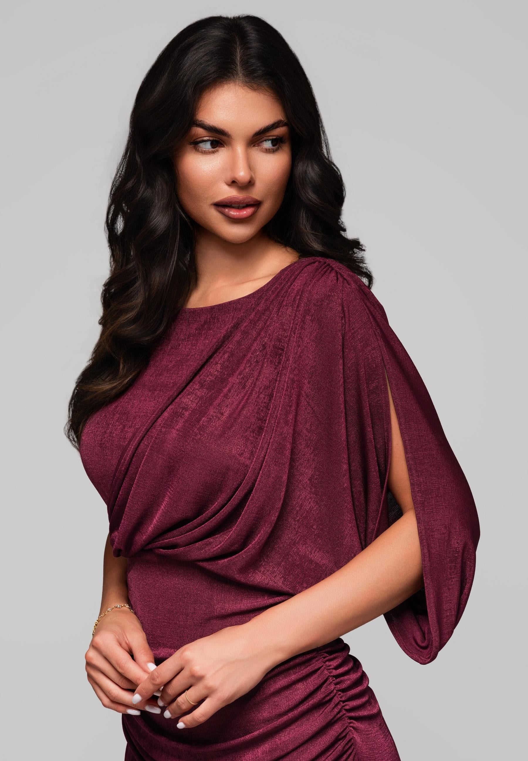 Evening dress dark red — 2