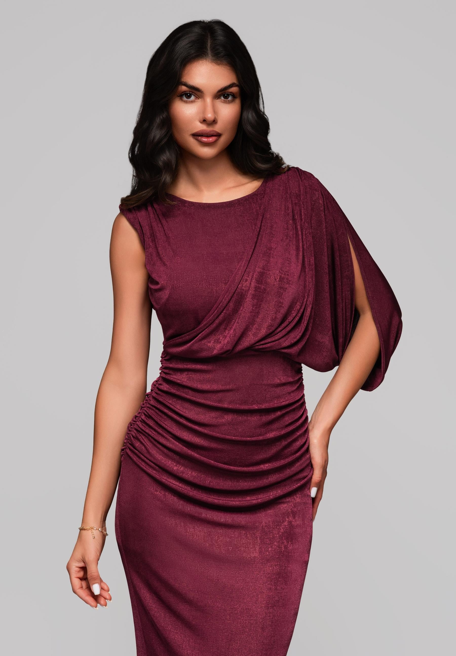 Evening dress dark red — 4