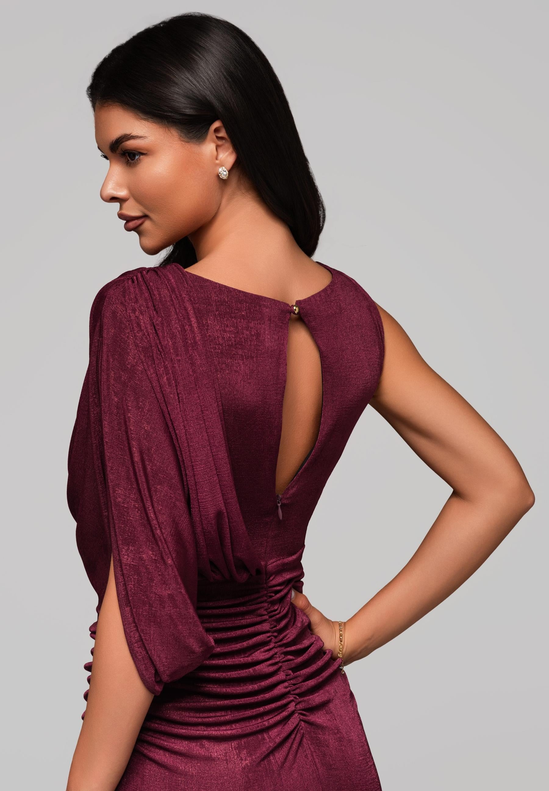 Evening dress dark red — 6