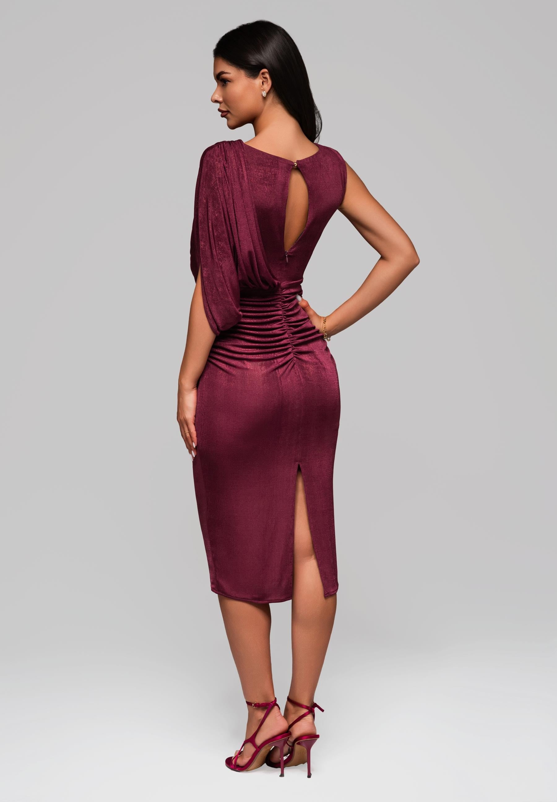 Evening dress dark red — 7