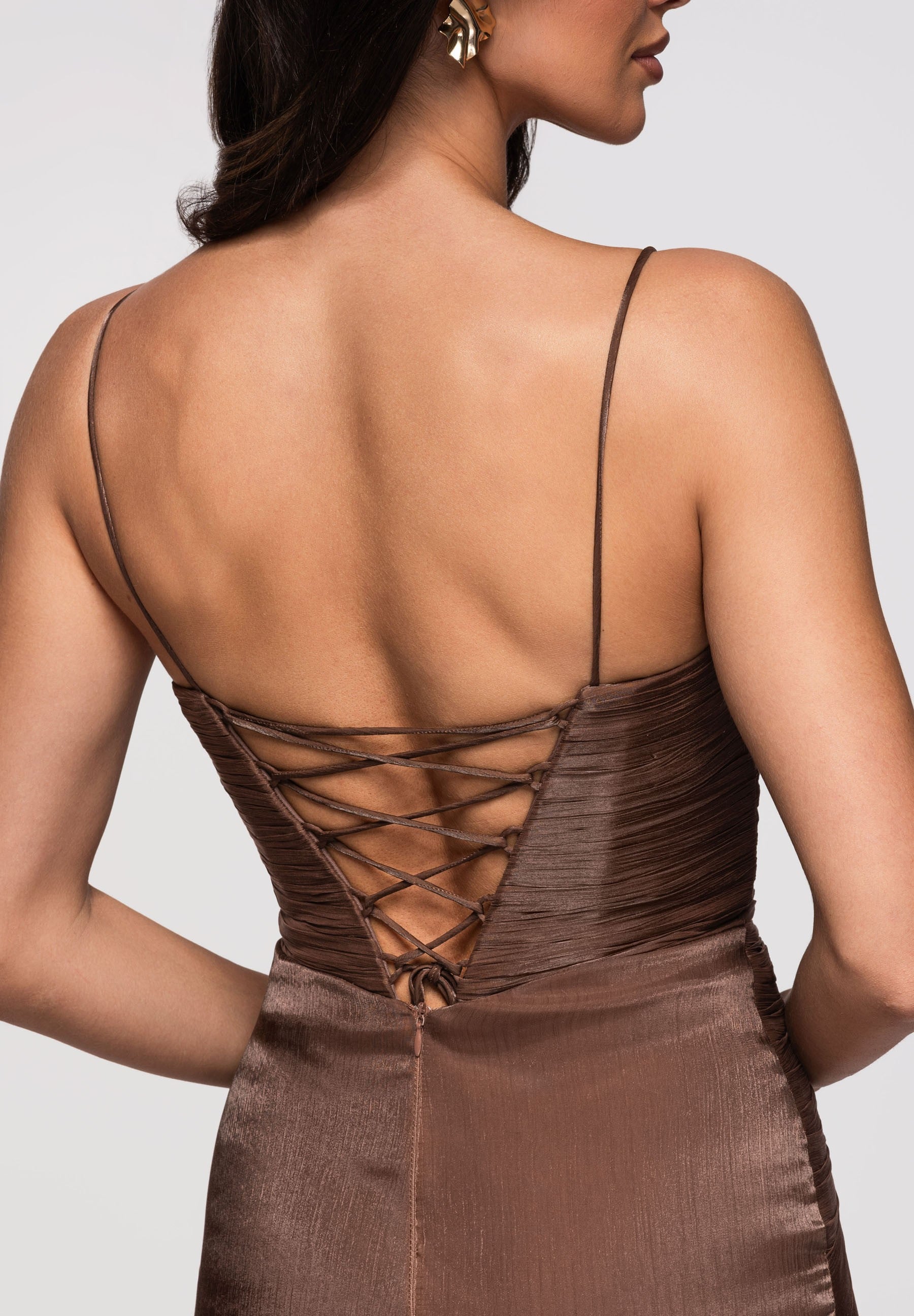 Evening dress brown — 5