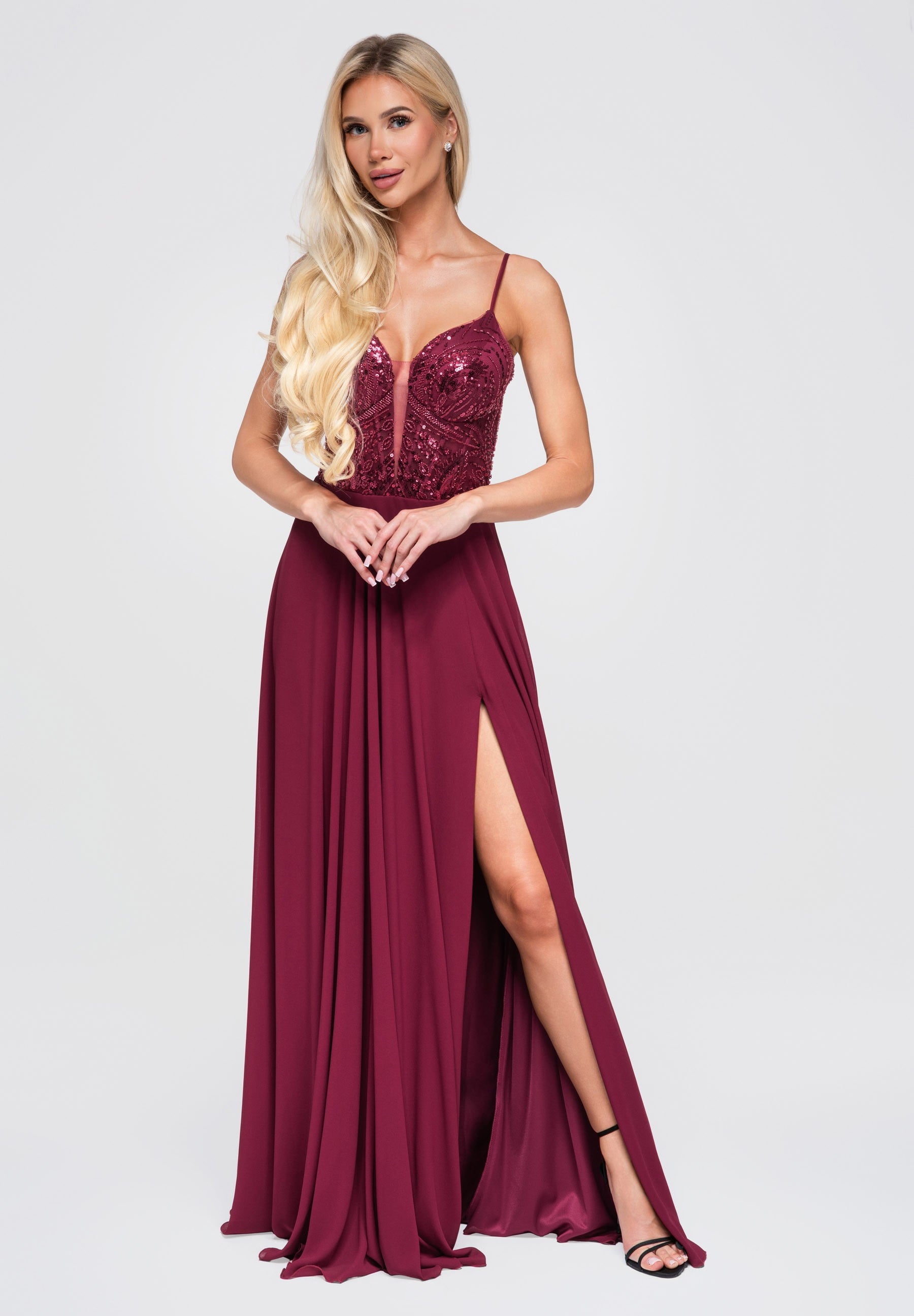 Evening dress burgundy — 1