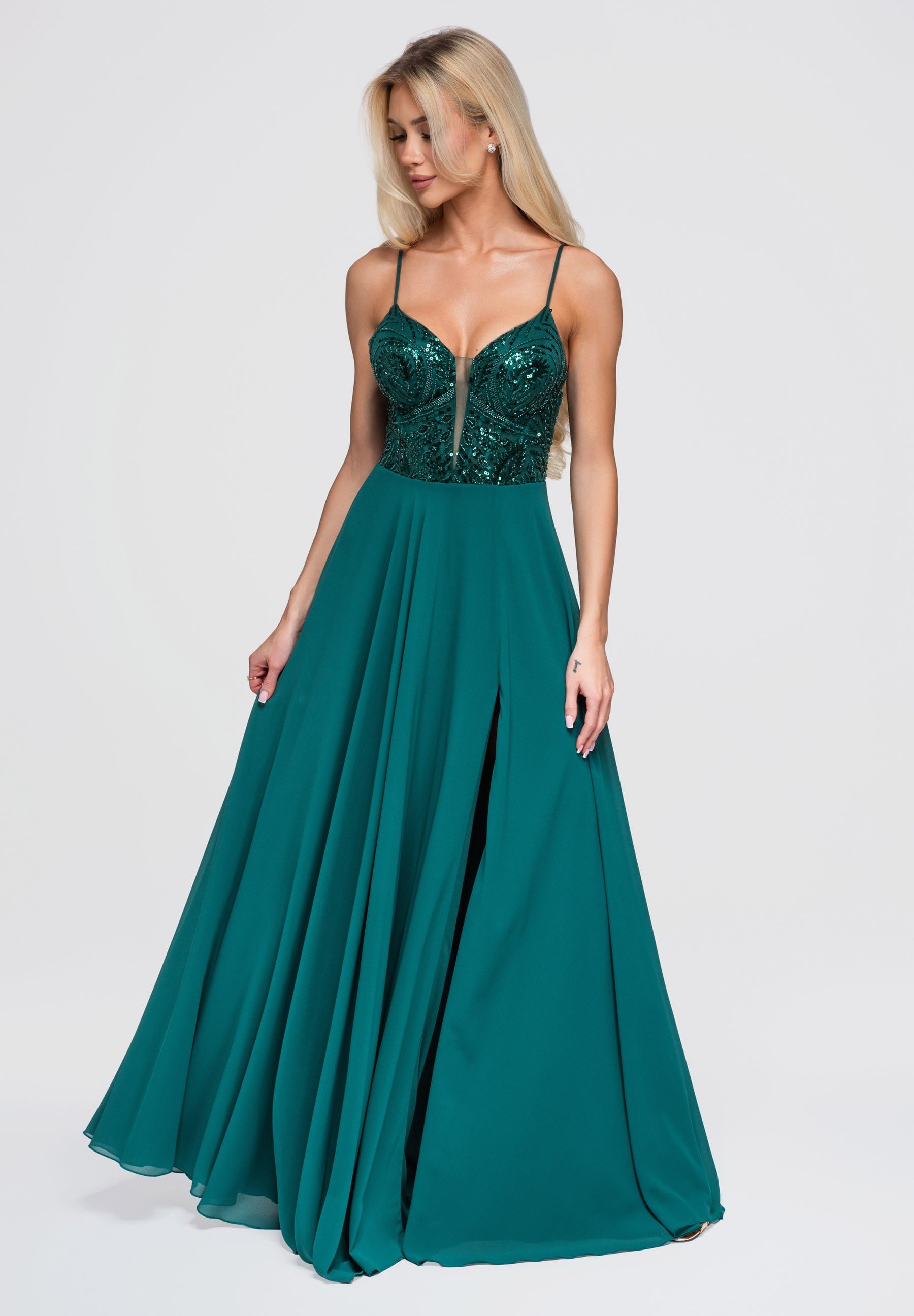 Evening dress green — 1