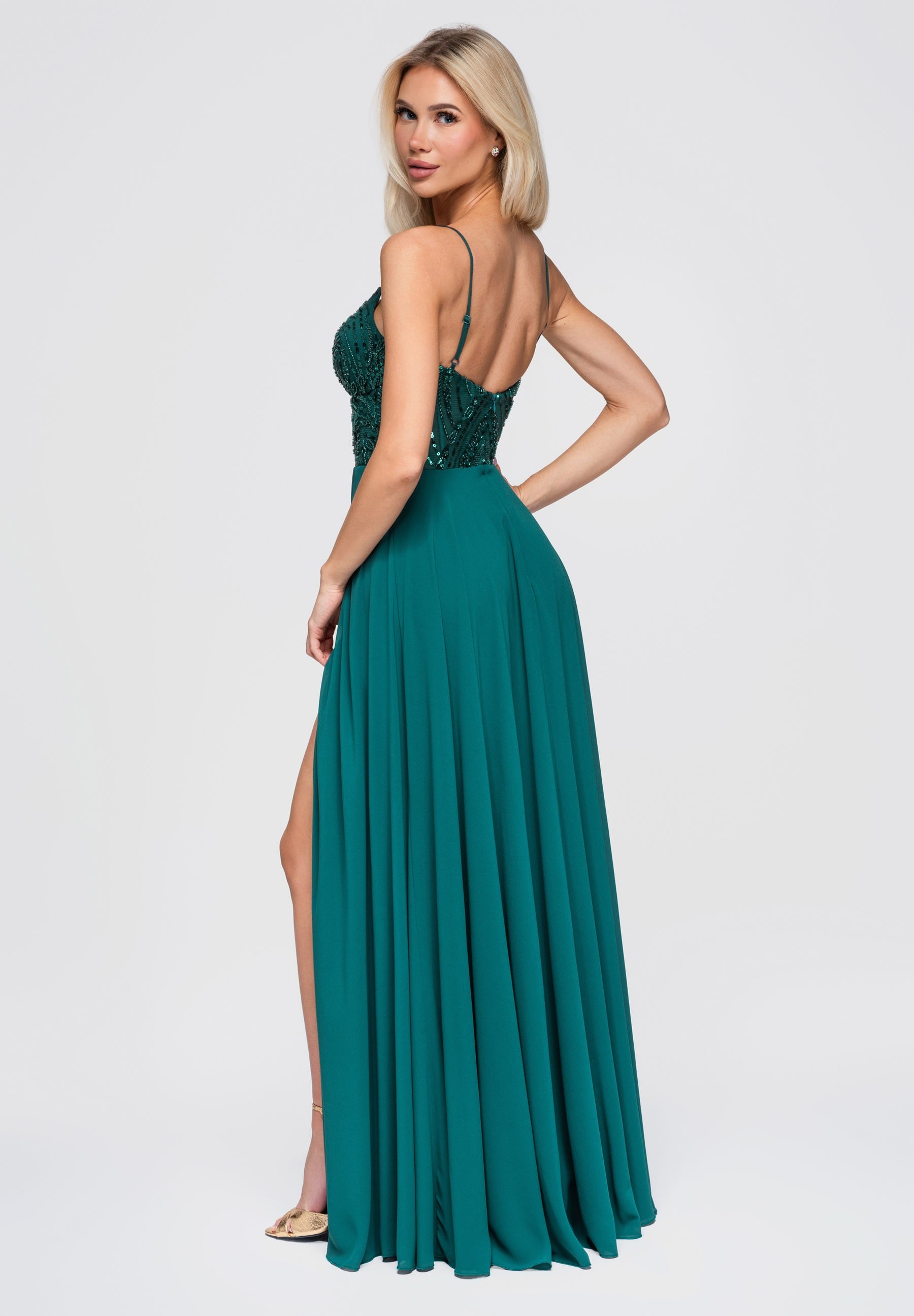 Evening dress green — 2