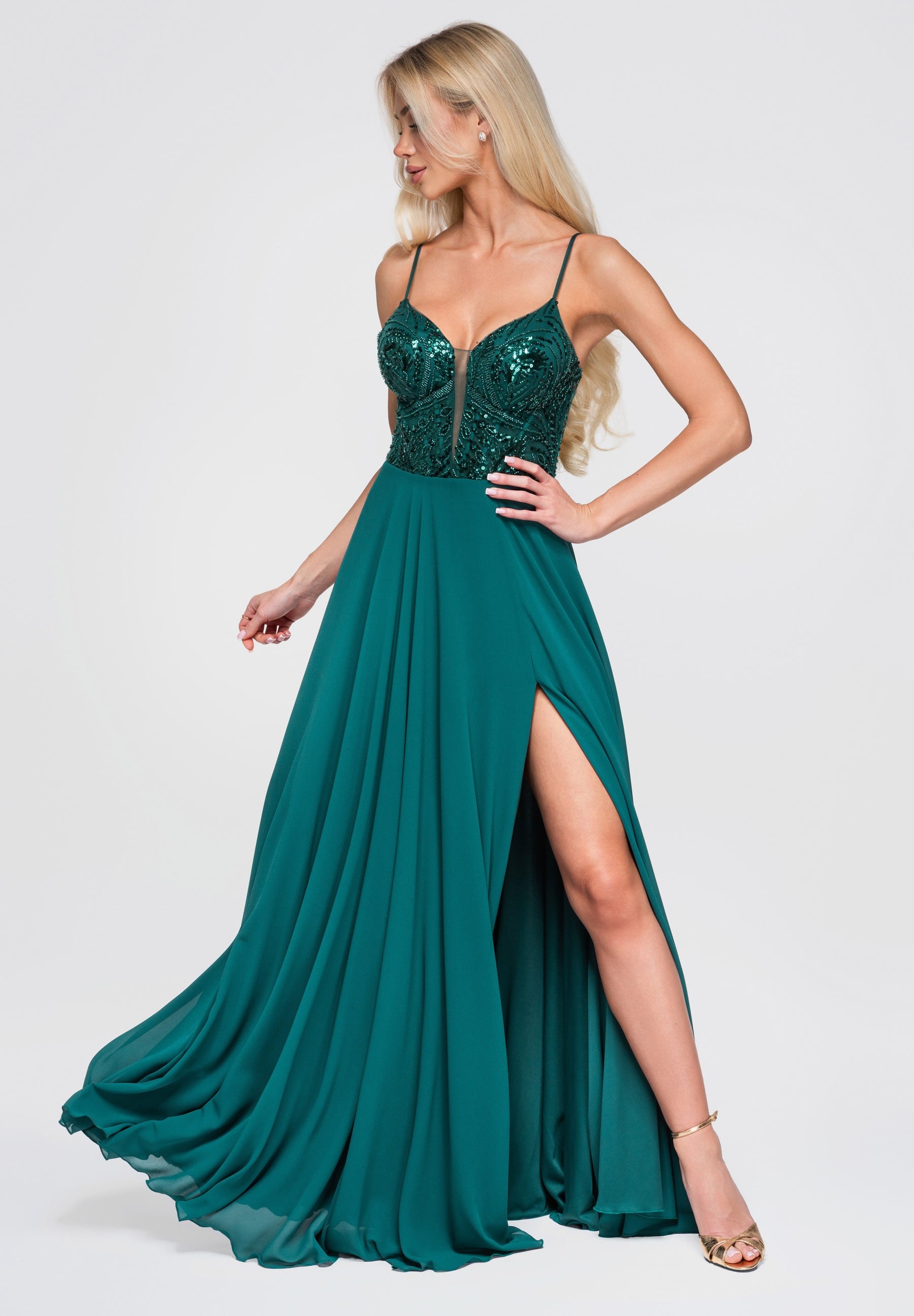 Evening dress green — 6
