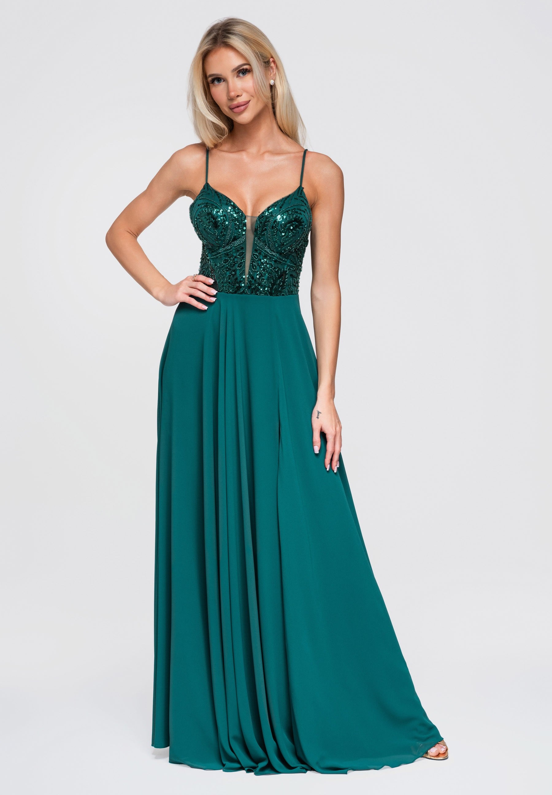 Evening dress green — 9