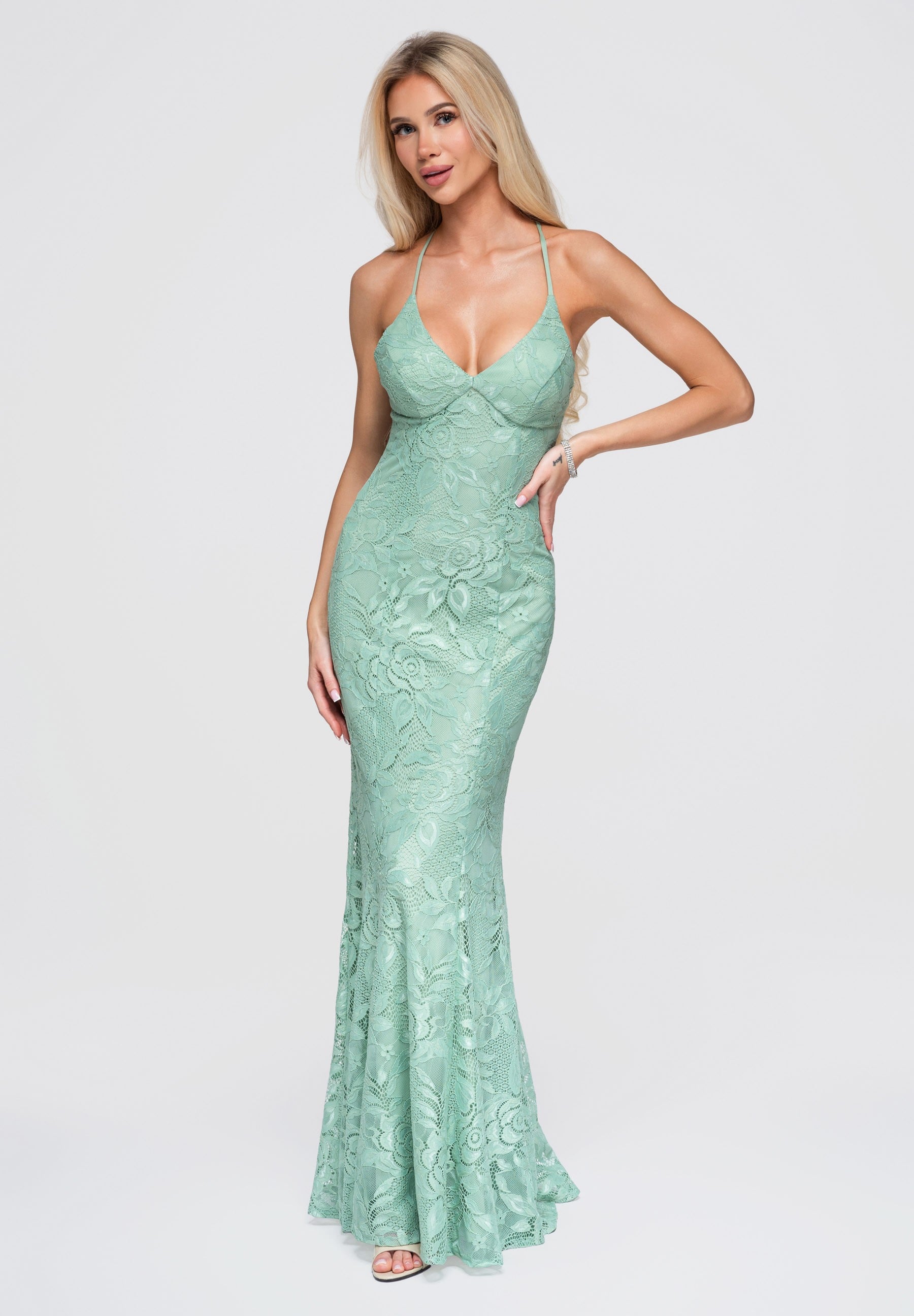 Evening dress sage — 1
