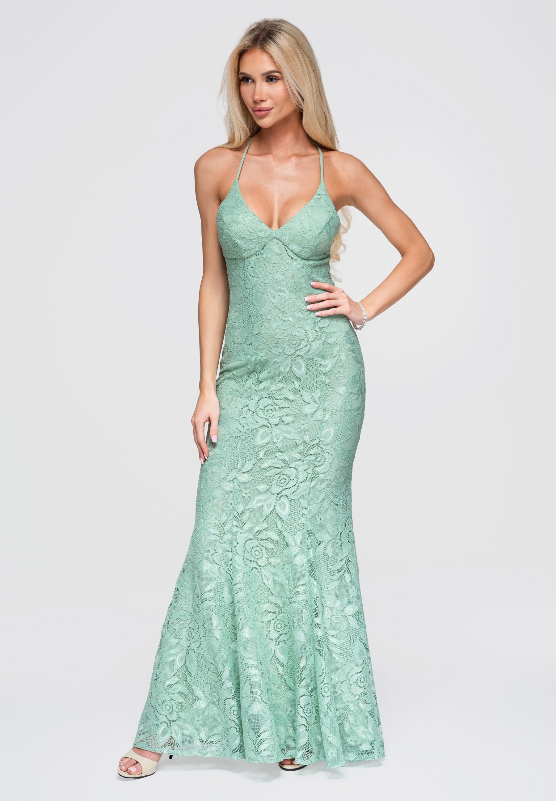 Evening dress sage — 3