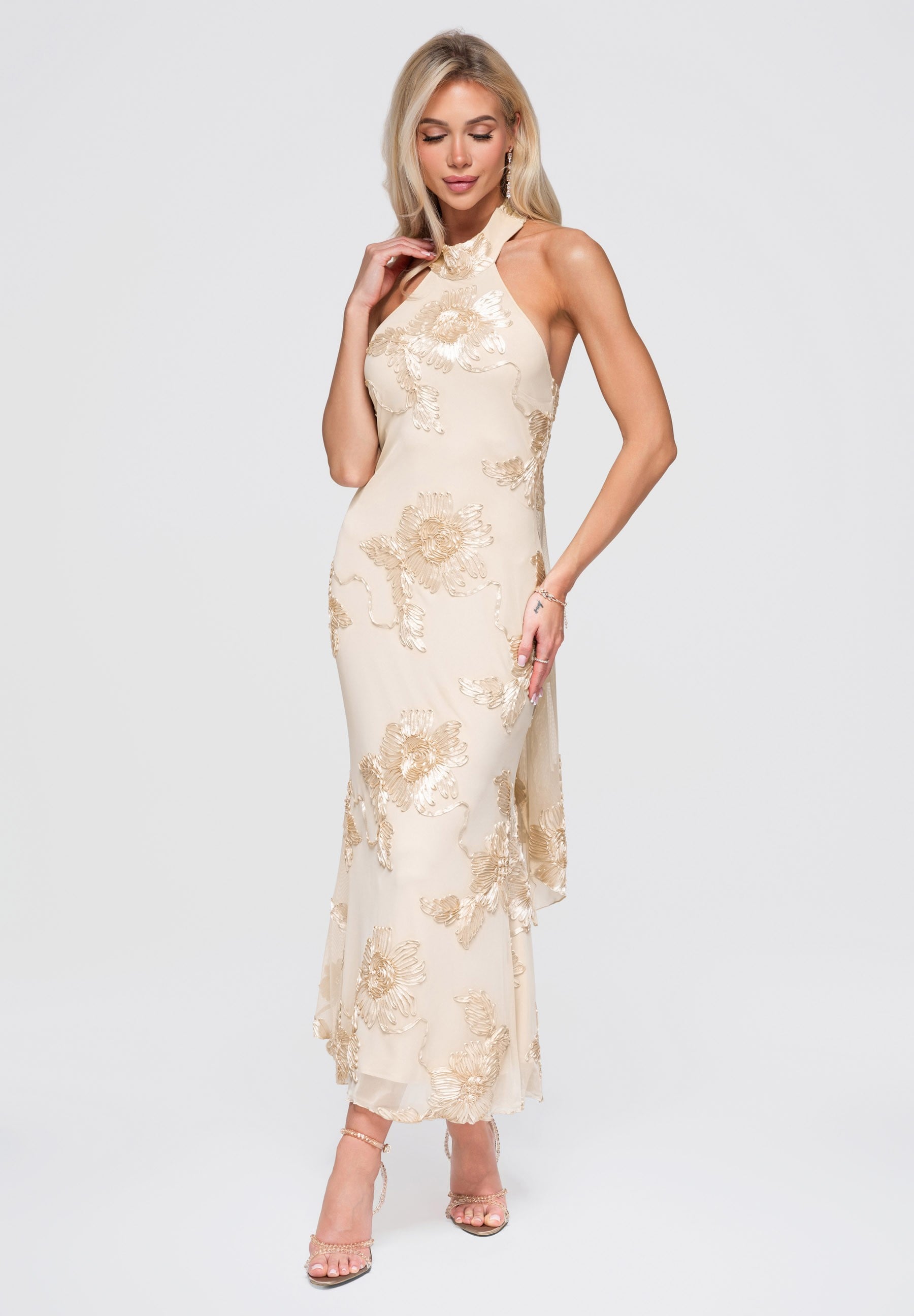 Evening dress beige — 3