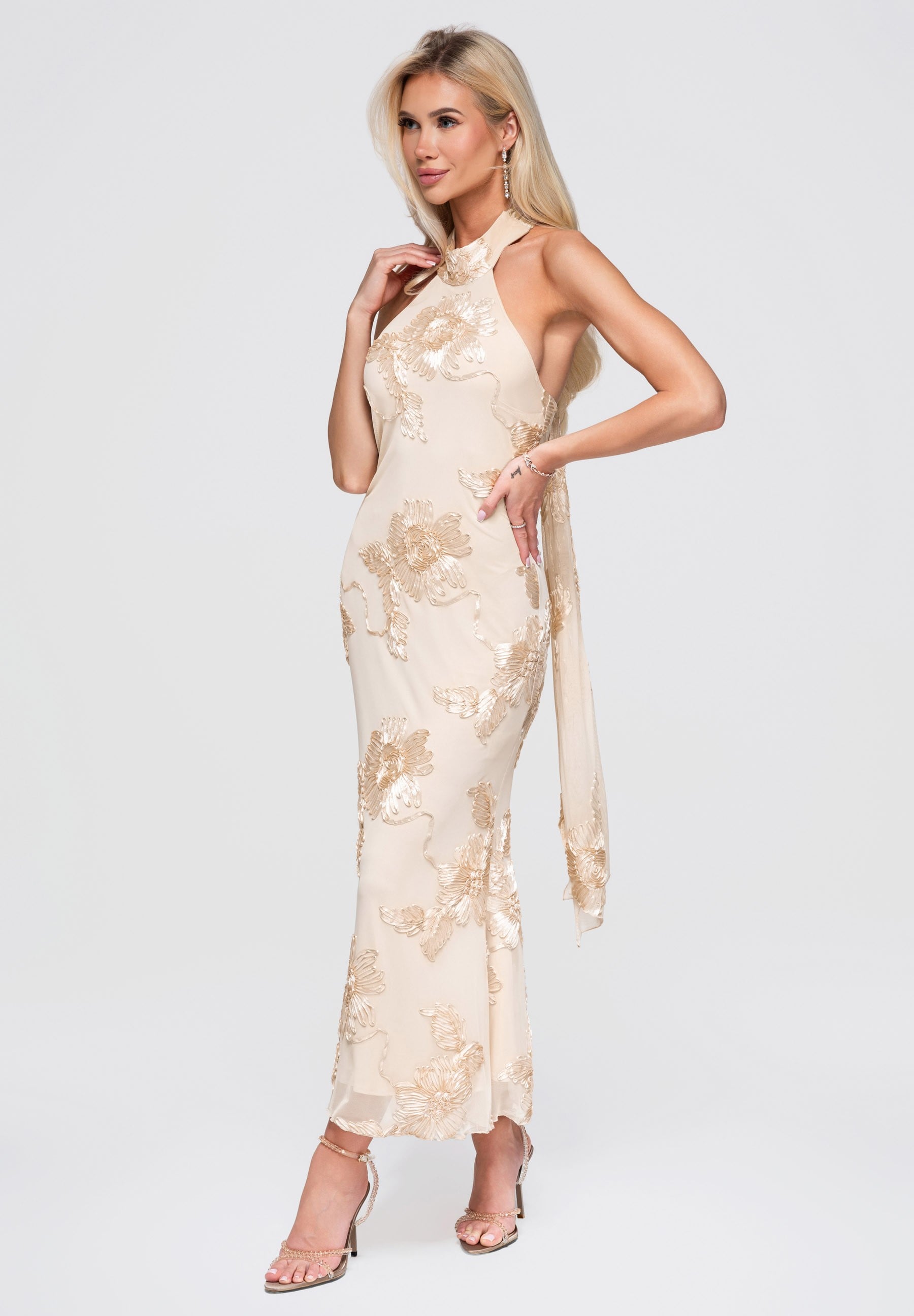Evening dress beige — 7