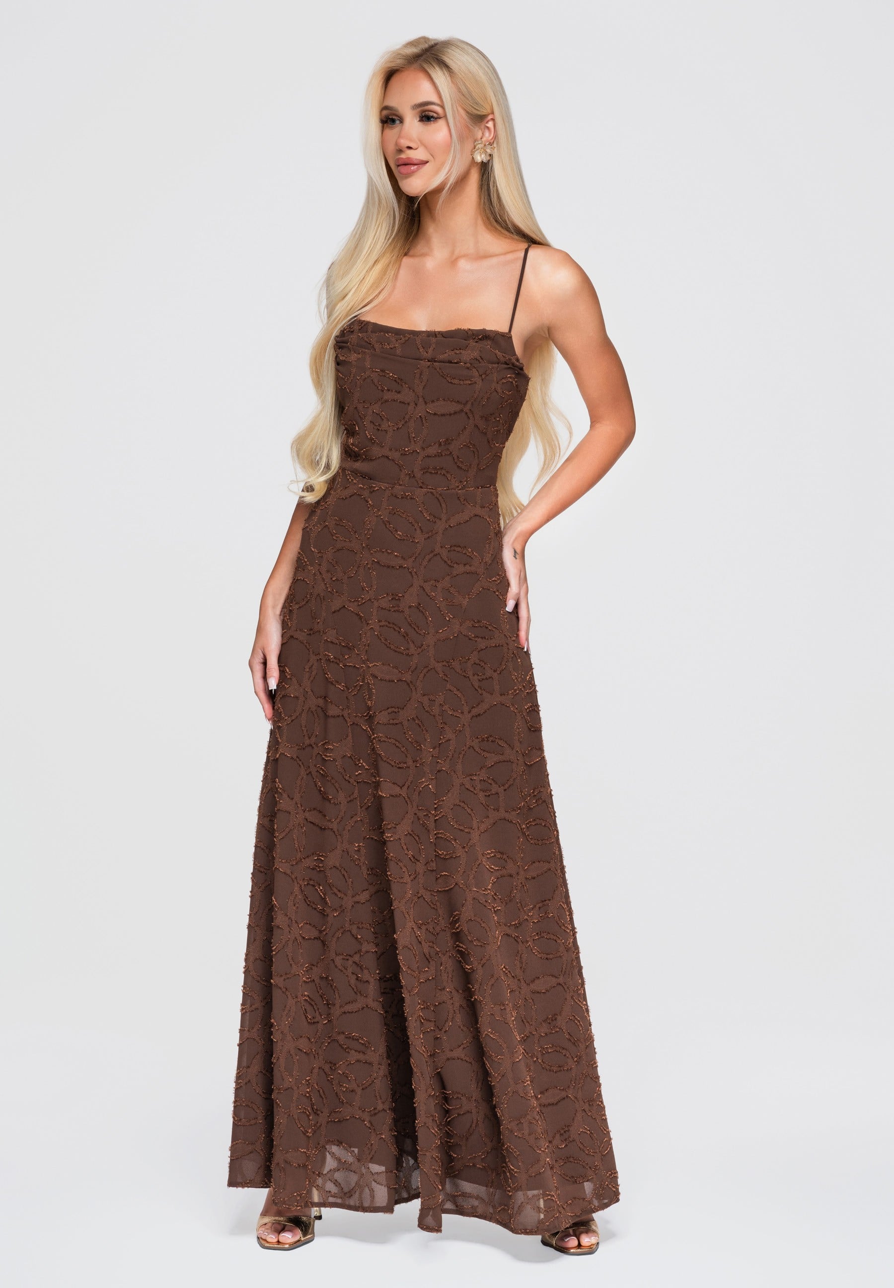 Evening dress brown — 1