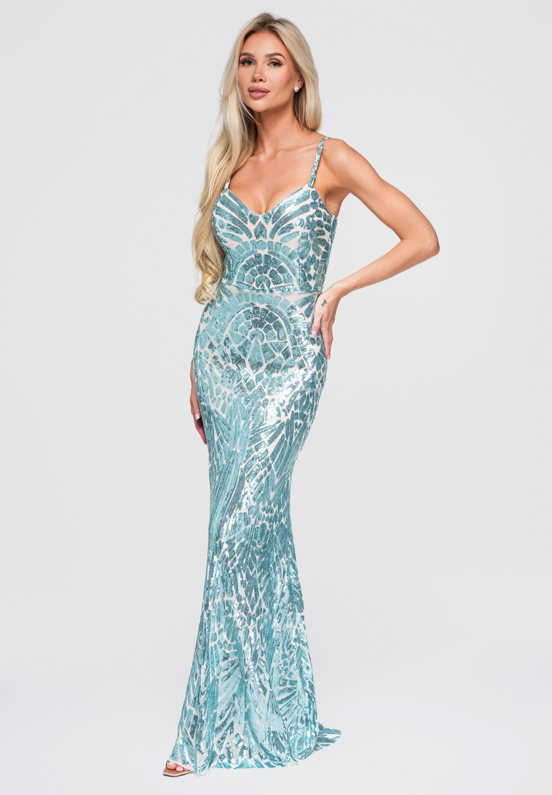 Evening dress green — 1