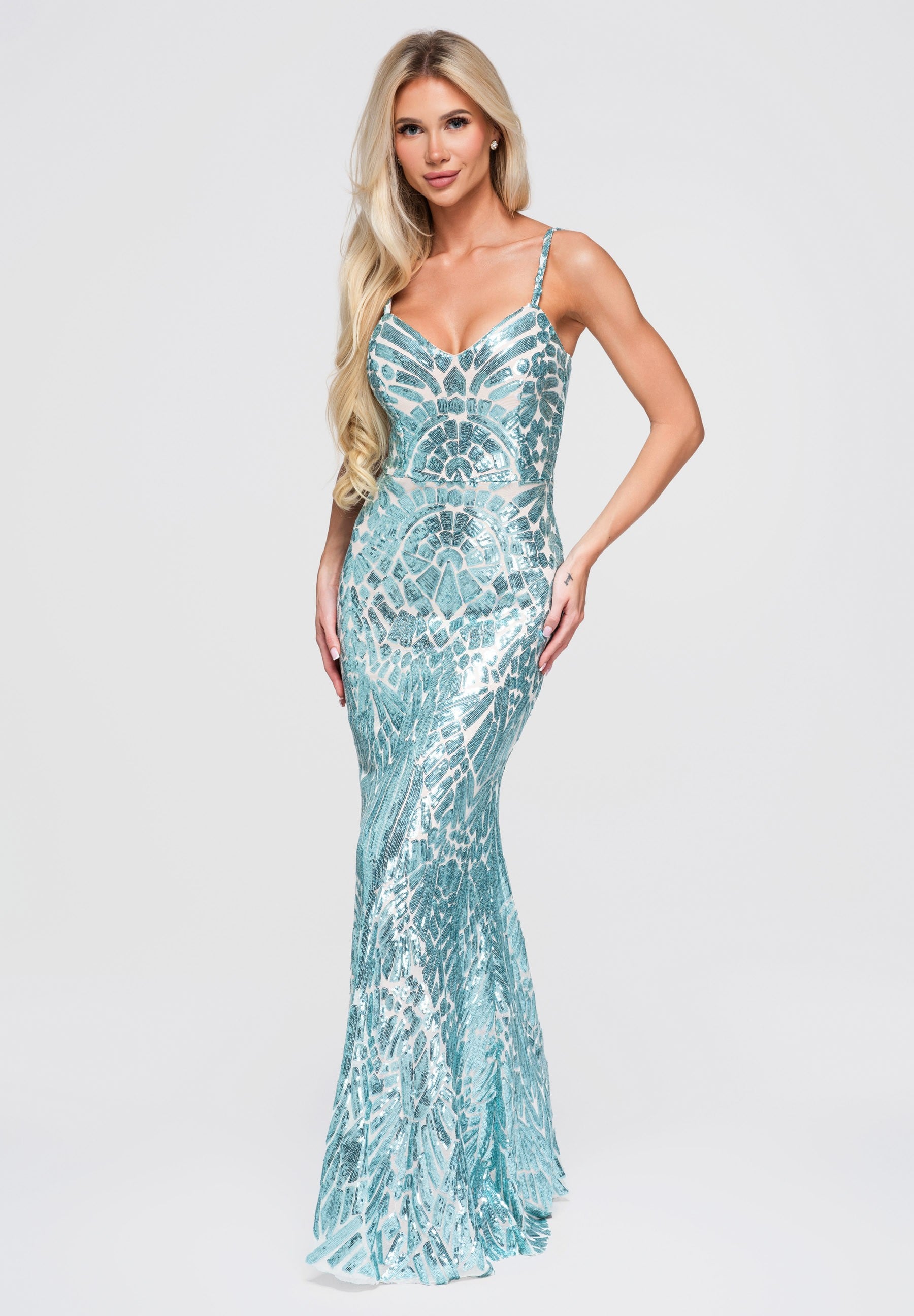 Evening dress green — 6