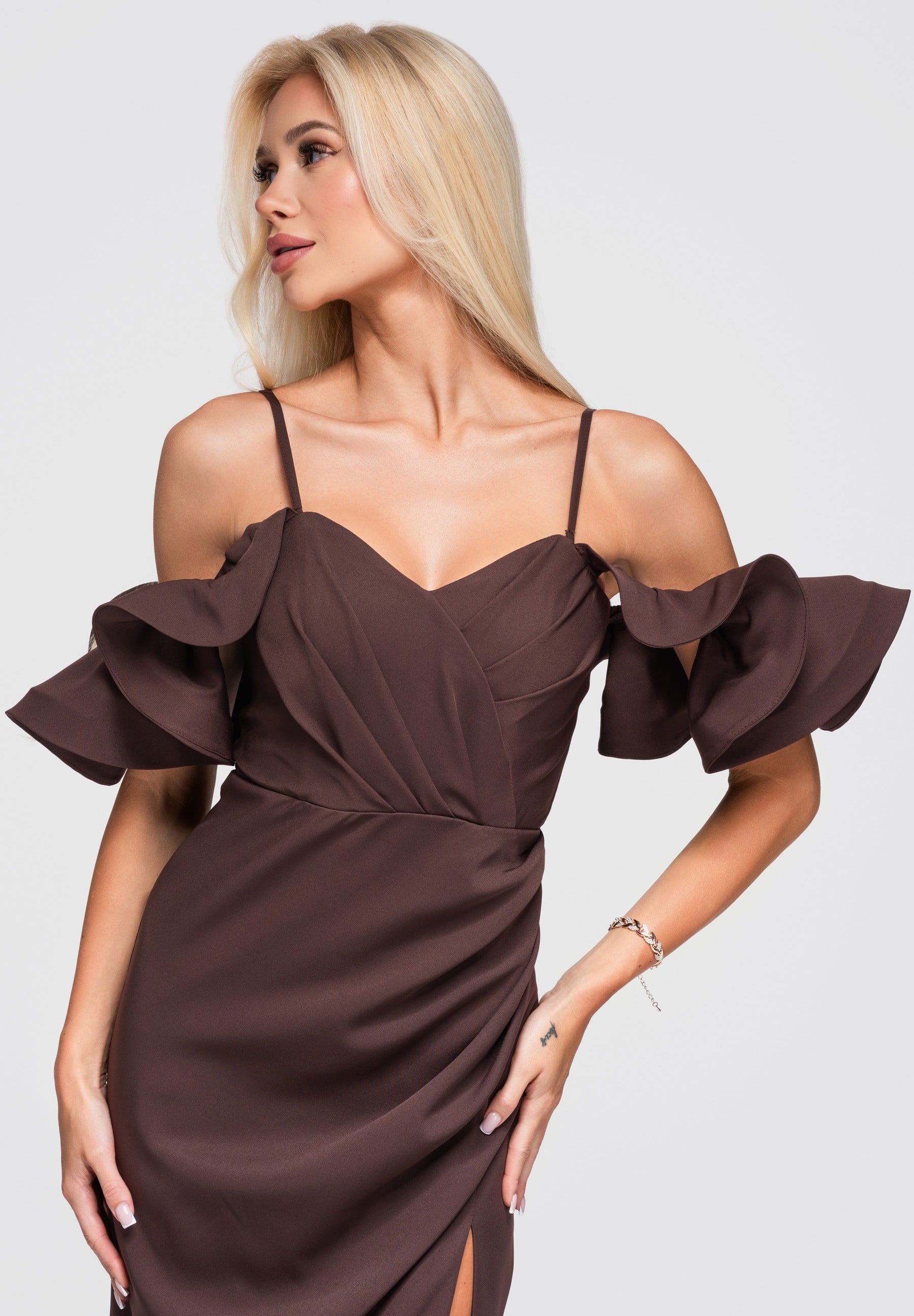 Evening dress brown — 4