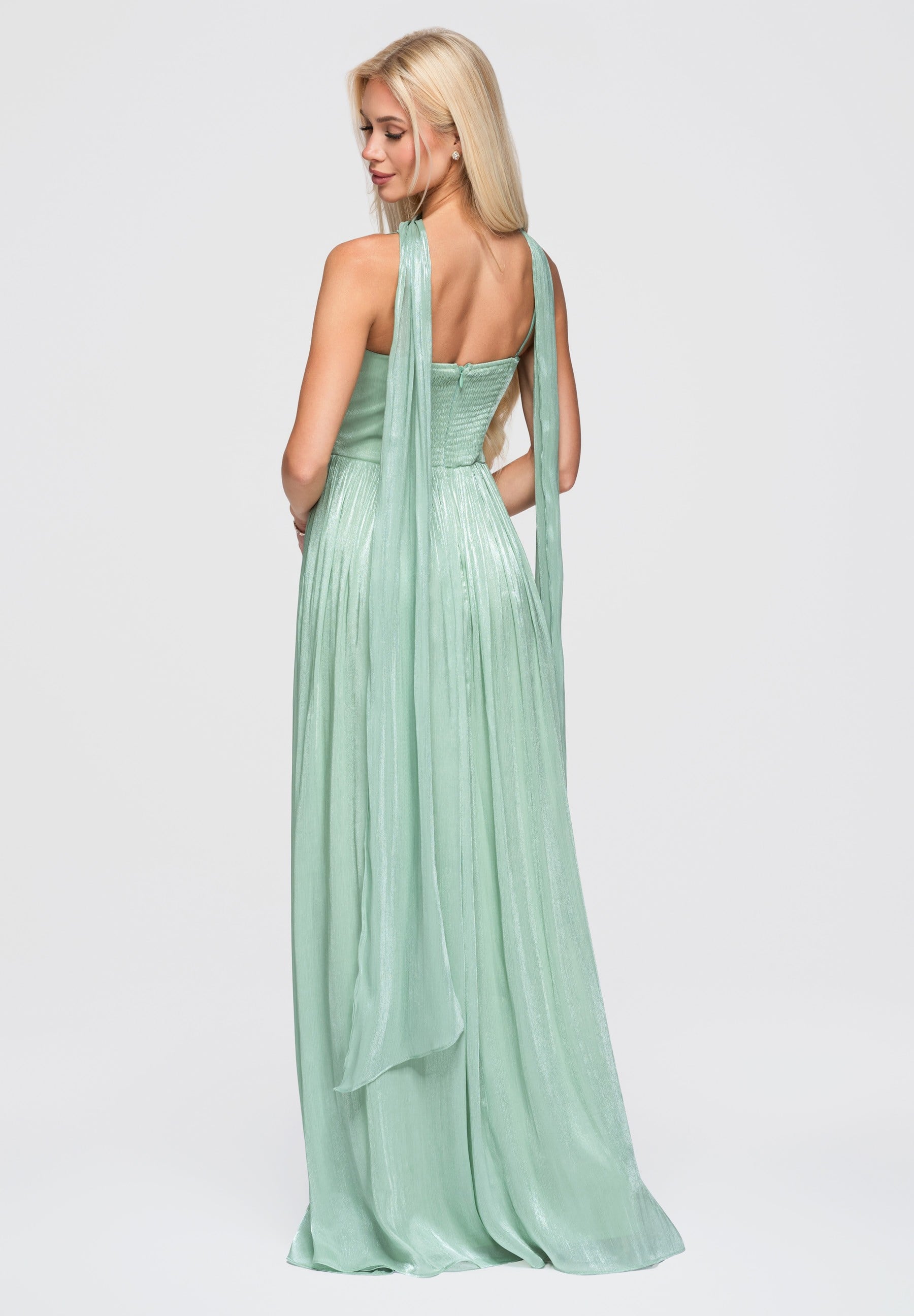 Evening dress light green — 2