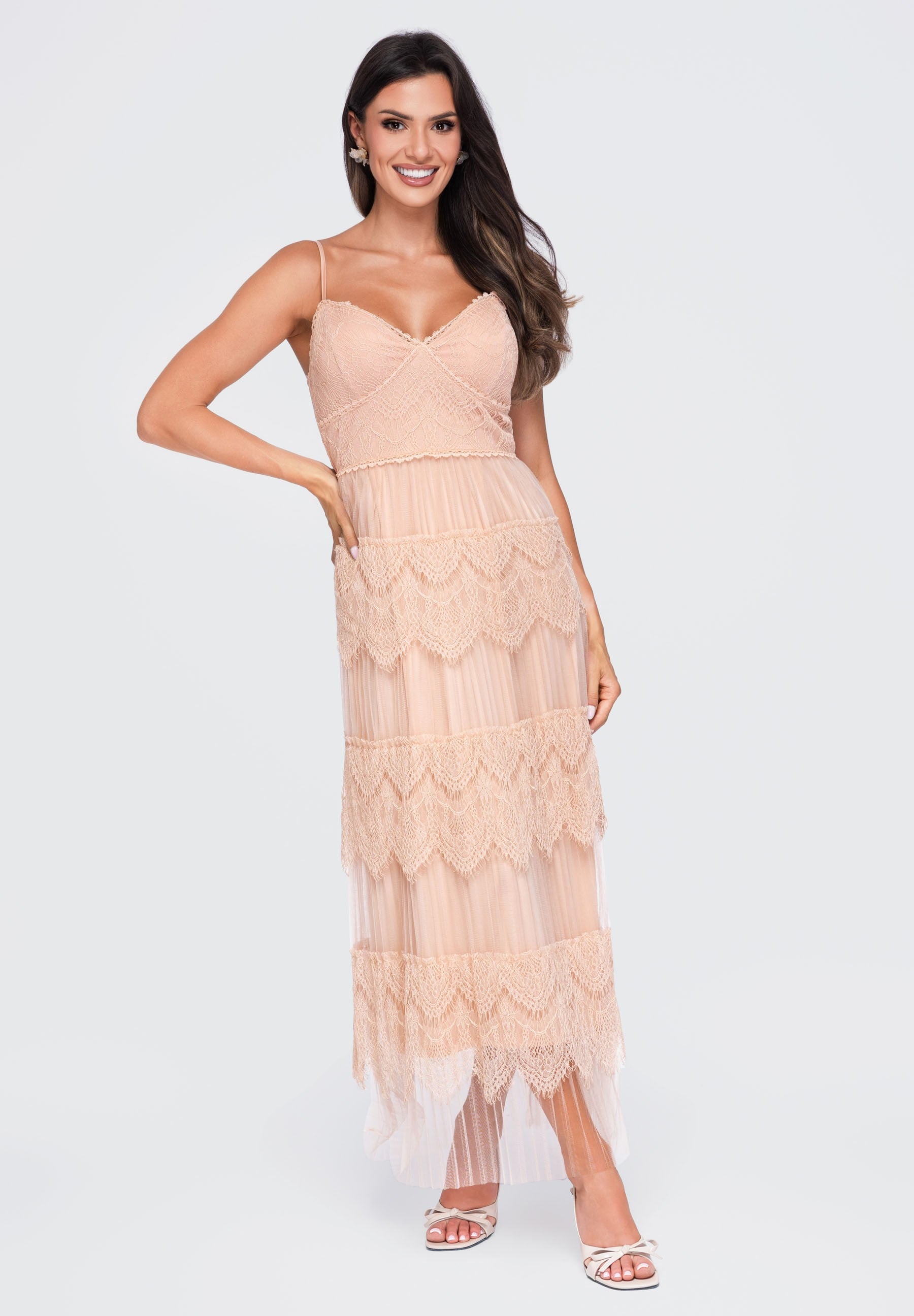 Evening dress beige — 3