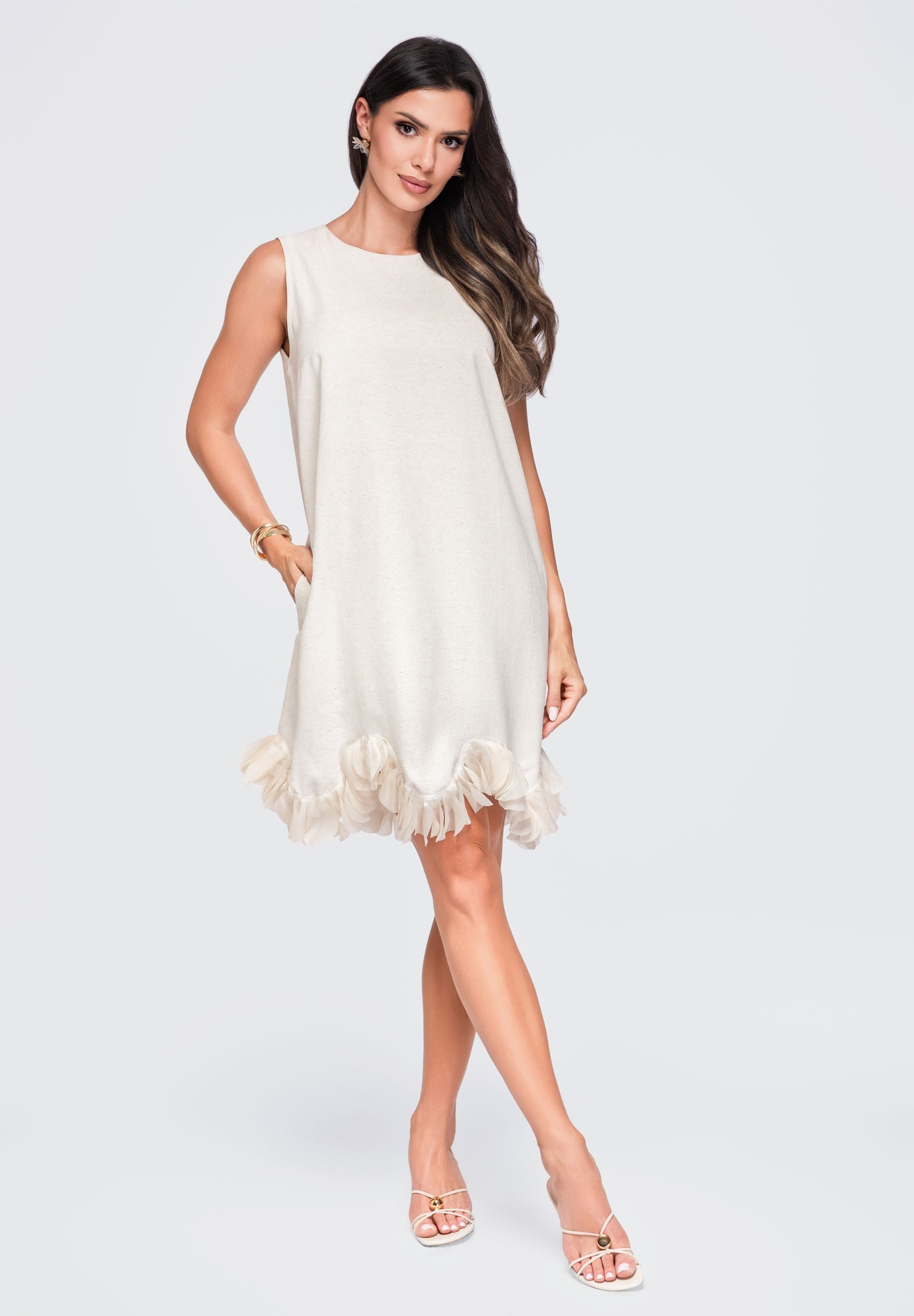Evening dress beige — 6