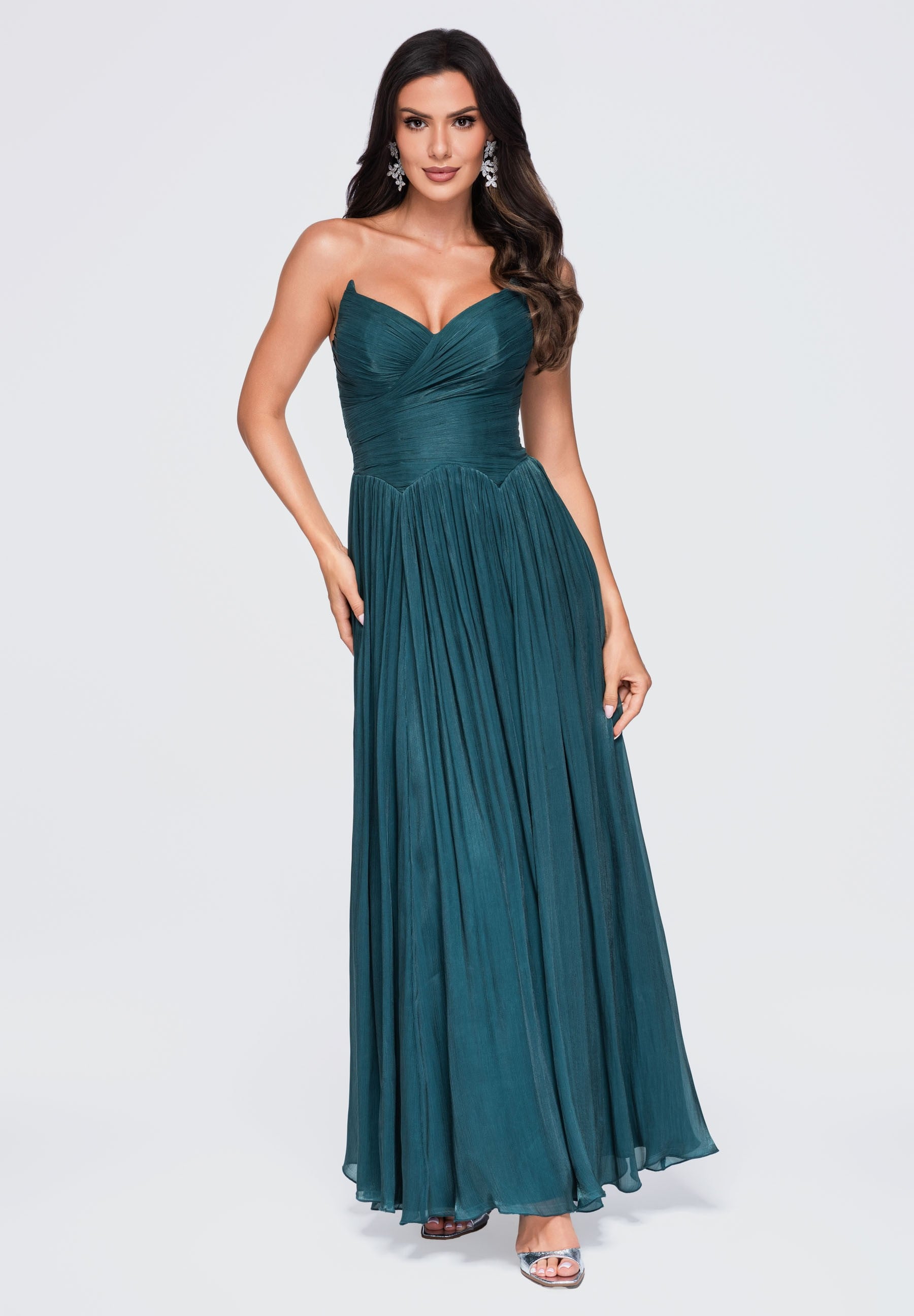 Evening dress bottle green — 1