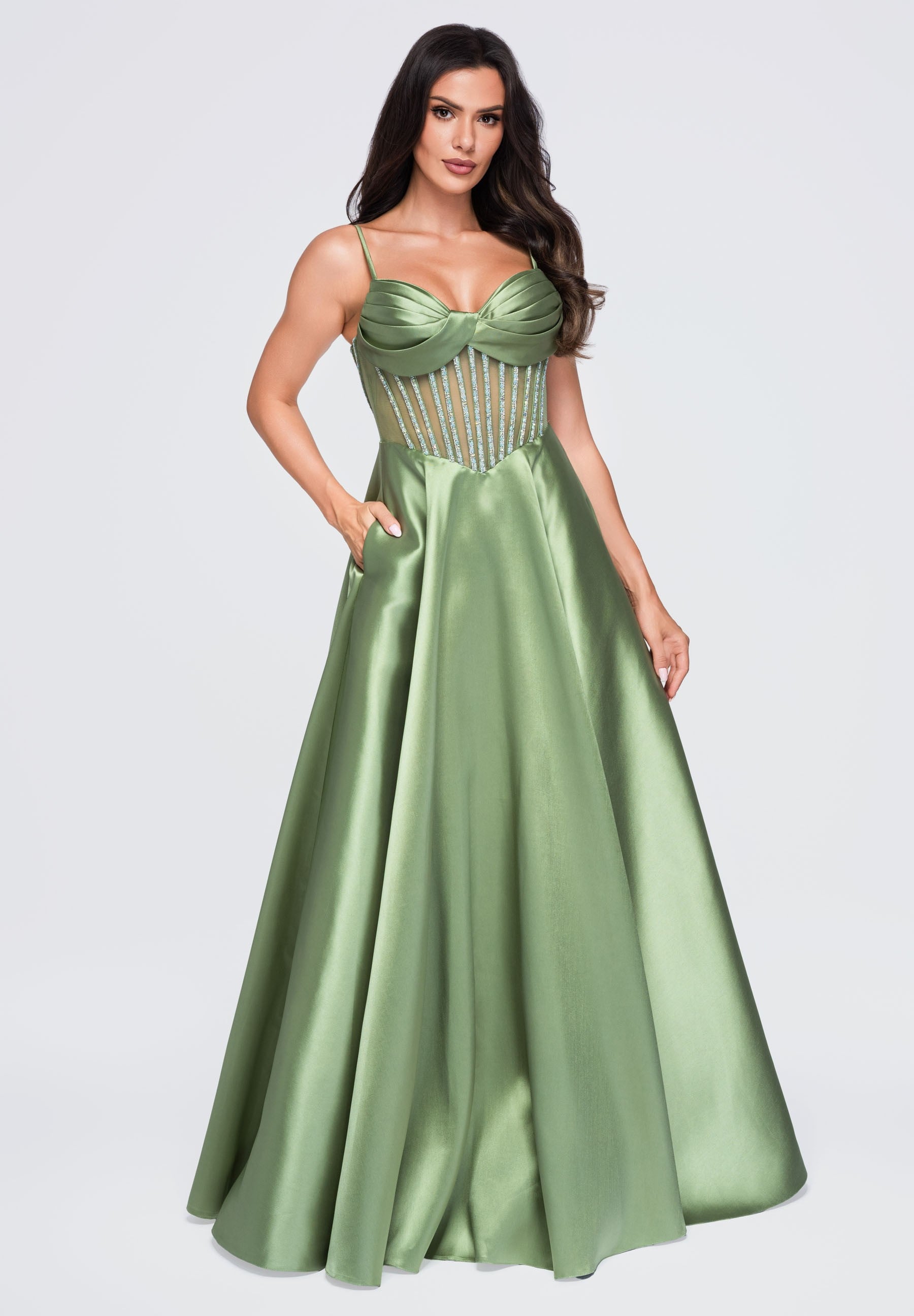 Evening dress sage — 1