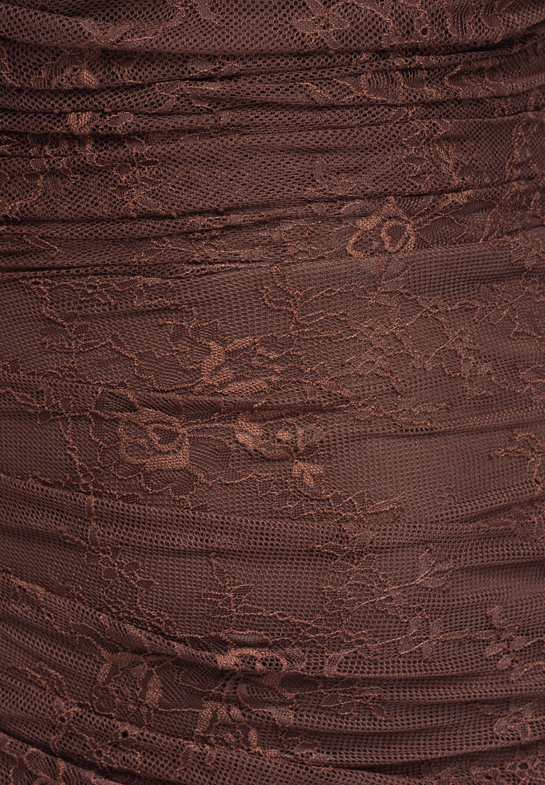 Brown lace maxi evening dress with a sweetheart neckline — 4