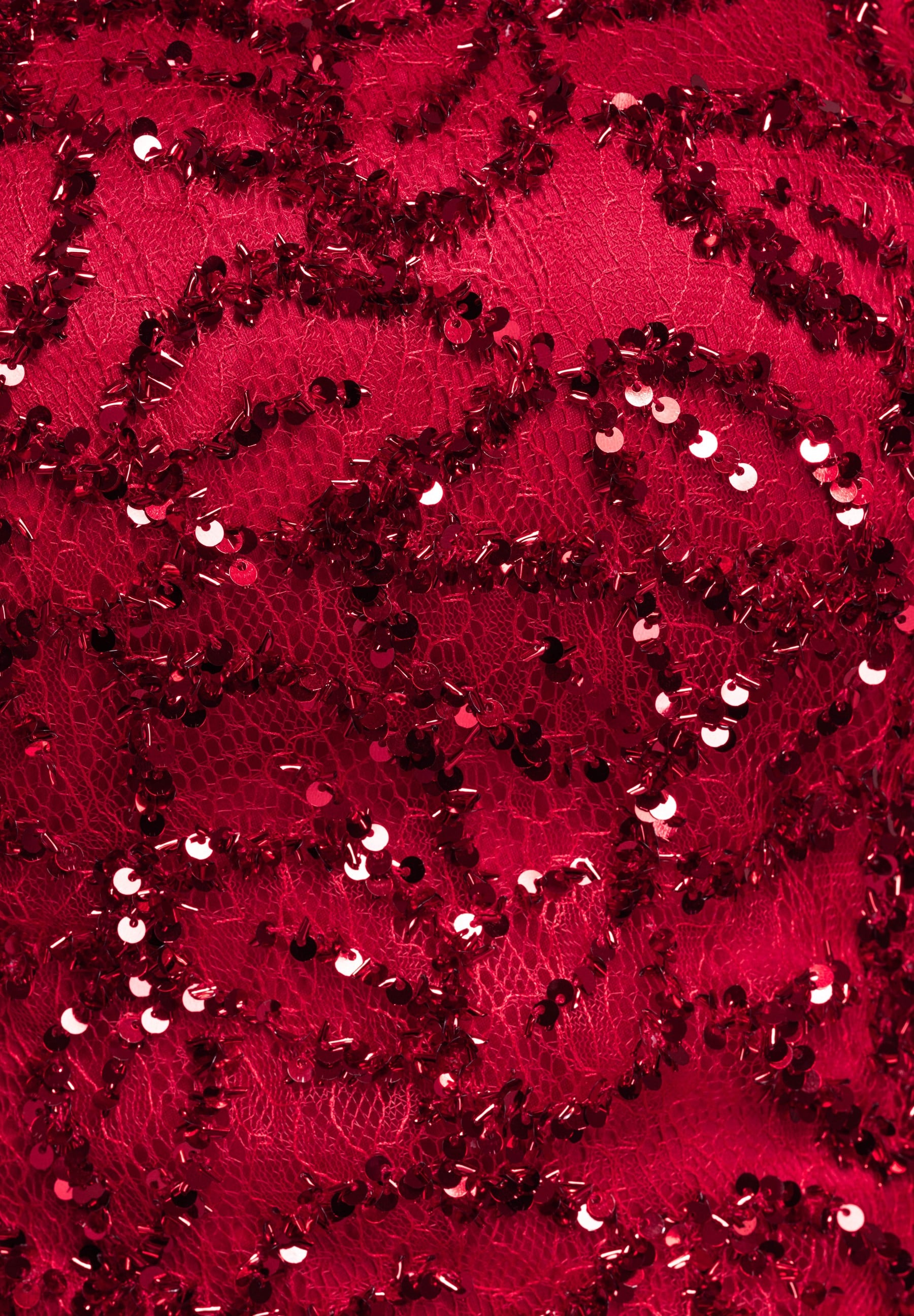 Red strapless sequin maxi evening dress — 4